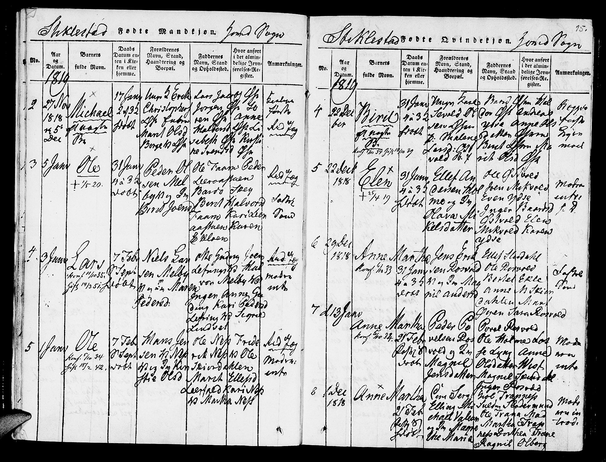 Ministerialprotokoller, klokkerbøker og fødselsregistre - Nord-Trøndelag, SAT/A-1458/723/L0234: Parish register (official) no. 723A05 /1, 1816-1840, p. 15