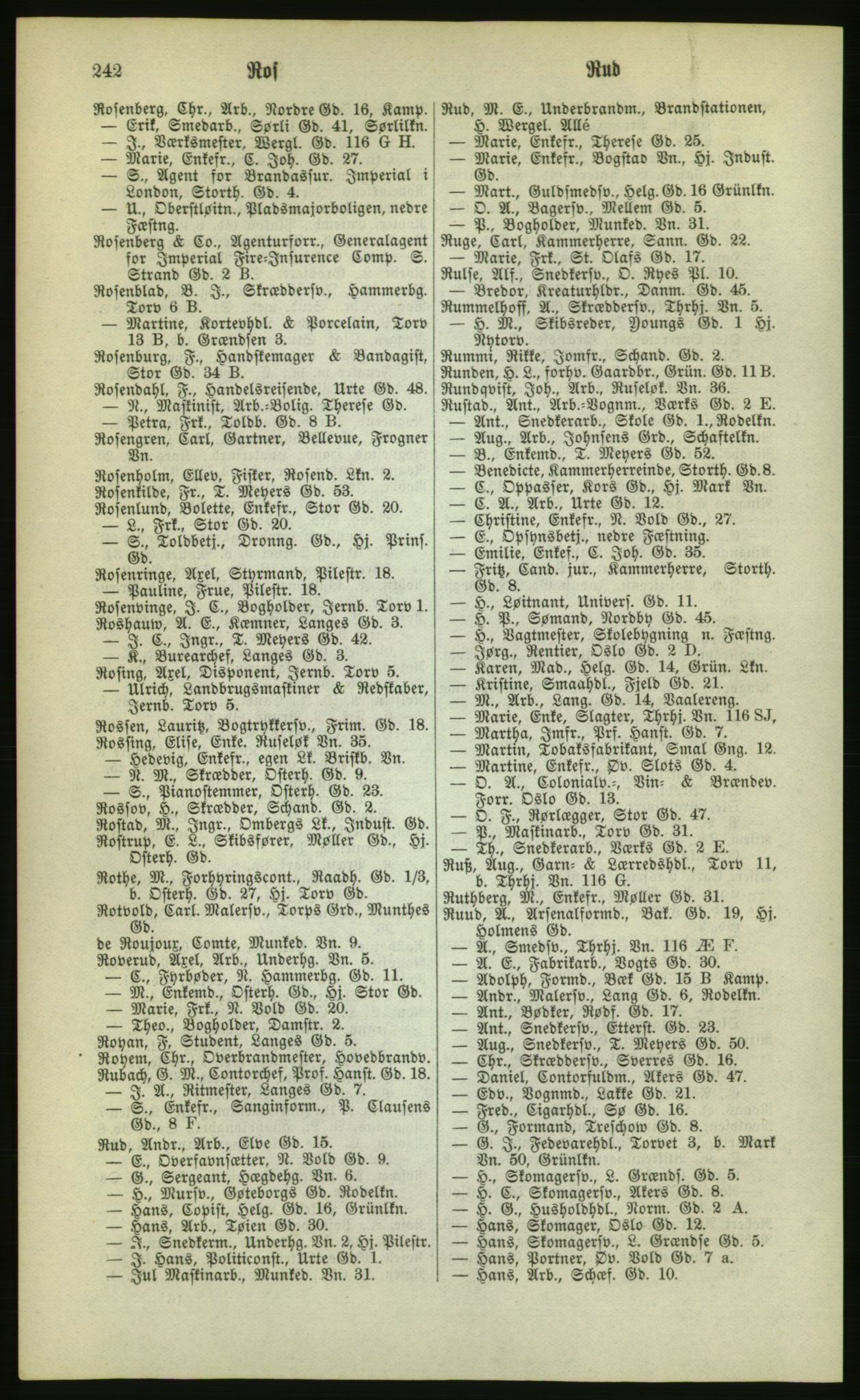 Kristiania/Oslo adressebok, PUBL/-, 1880, p. 242