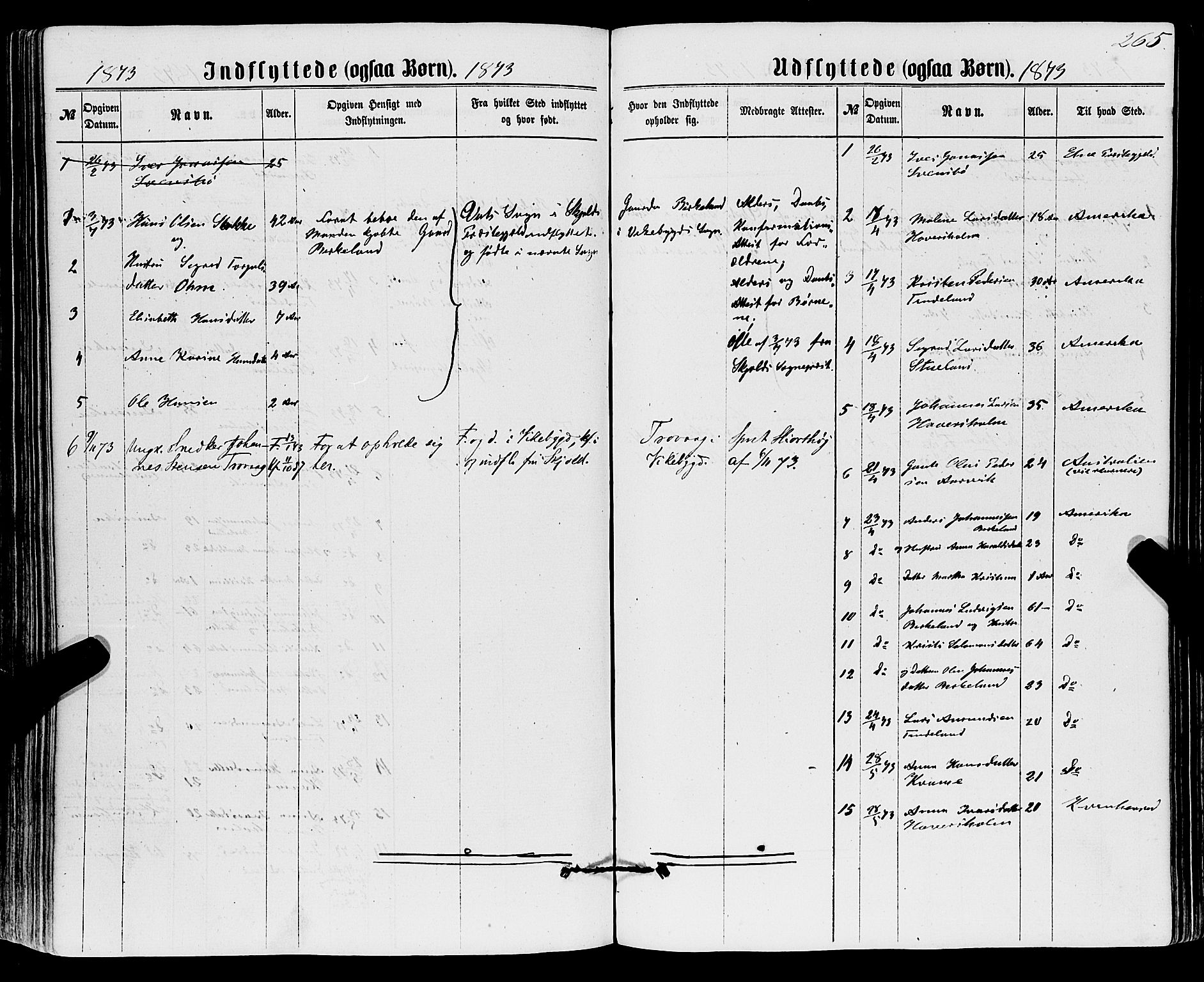 Sveio Sokneprestembete, AV/SAB-A-78501/H/Haa: Parish register (official) no. A 1, 1861-1877, p. 265