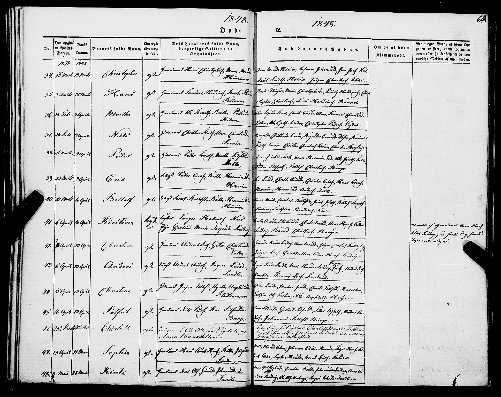 Luster sokneprestembete, AV/SAB-A-81101/H/Haa/Haaa/L0006: Parish register (official) no. A 6, 1840-1848, p. 66