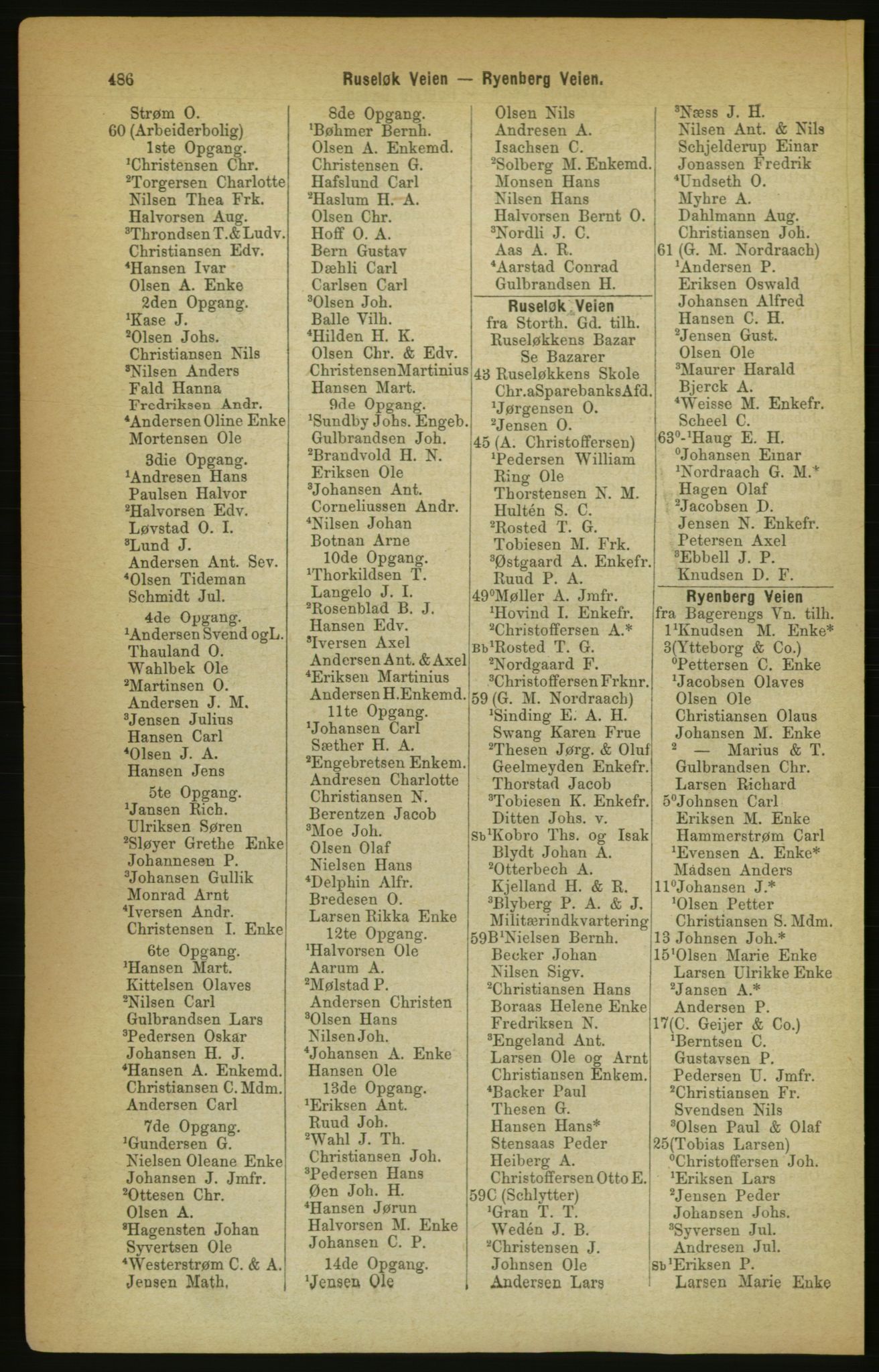 Kristiania/Oslo adressebok, PUBL/-, 1888, p. 486