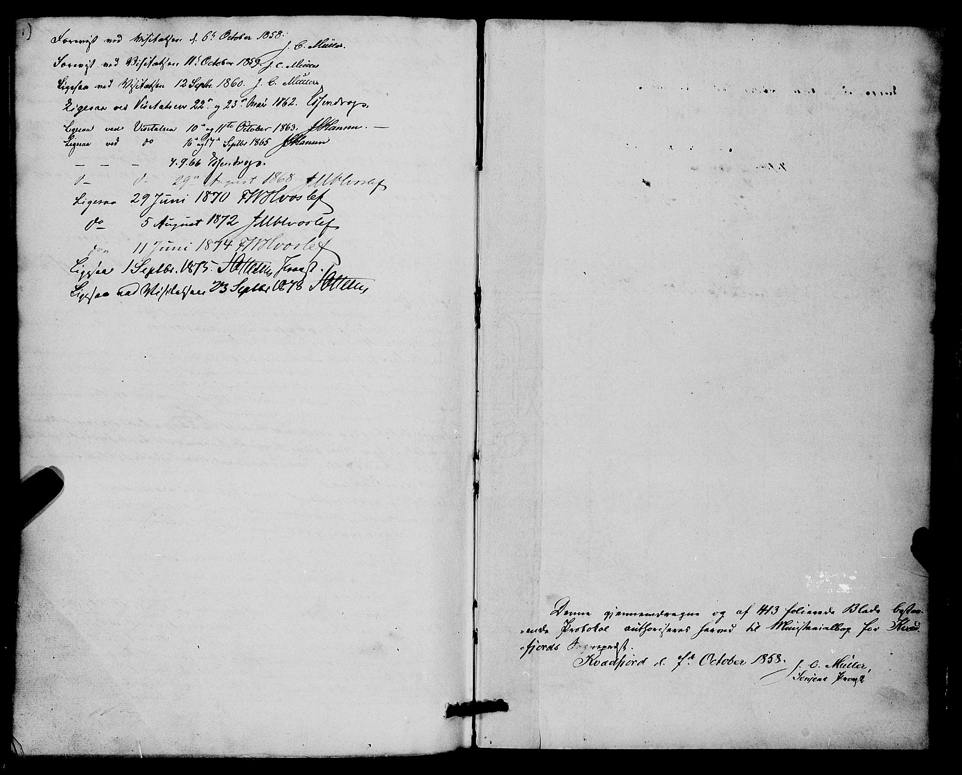 Kvæfjord sokneprestkontor, SATØ/S-1323/G/Ga/Gaa/L0004kirke: Parish register (official) no. 4, 1857-1877