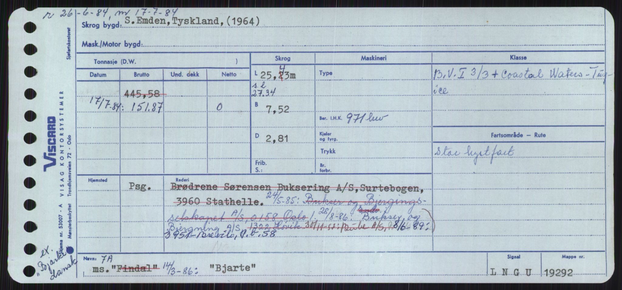 Sjøfartsdirektoratet med forløpere, Skipsmålingen, AV/RA-S-1627/H/Ha/L0001/0001: Fartøy, A-Eig / Fartøy A-Bjøn, p. 945