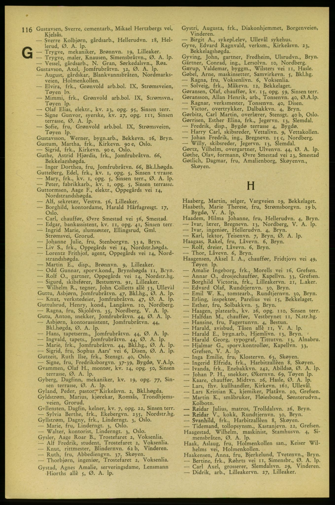 Aker adressebok/adressekalender, PUBL/001/A/006: Aker adressebok, 1937-1938, p. 116