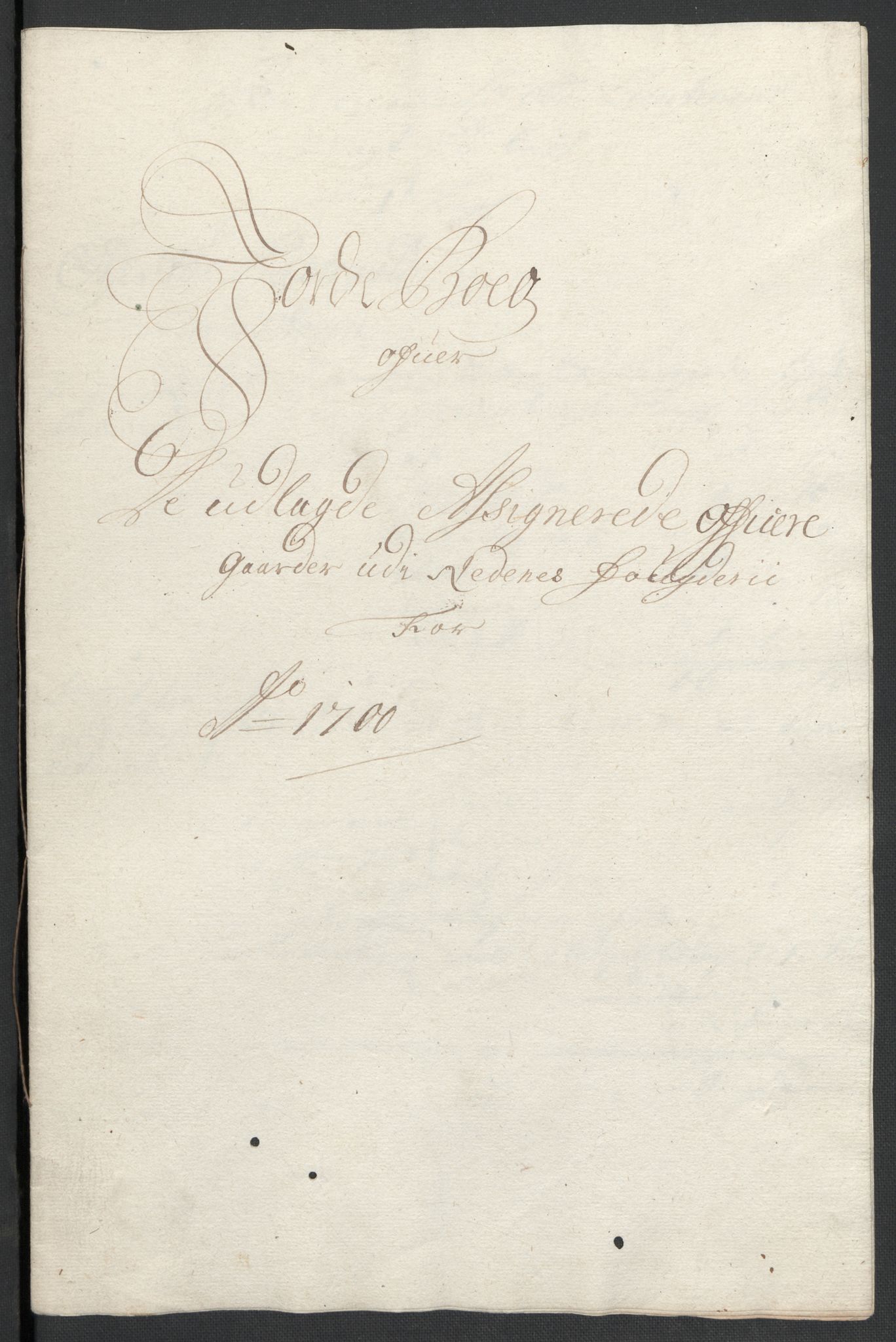 Rentekammeret inntil 1814, Reviderte regnskaper, Fogderegnskap, AV/RA-EA-4092/R39/L2315: Fogderegnskap Nedenes, 1700-1701, p. 78