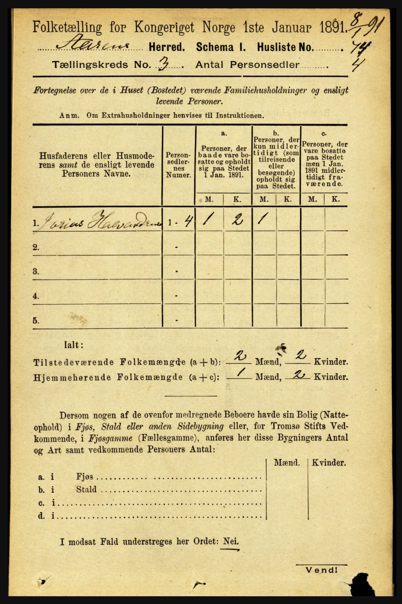 RA, 1891 census for 1716 Åsen, 1891, p. 903