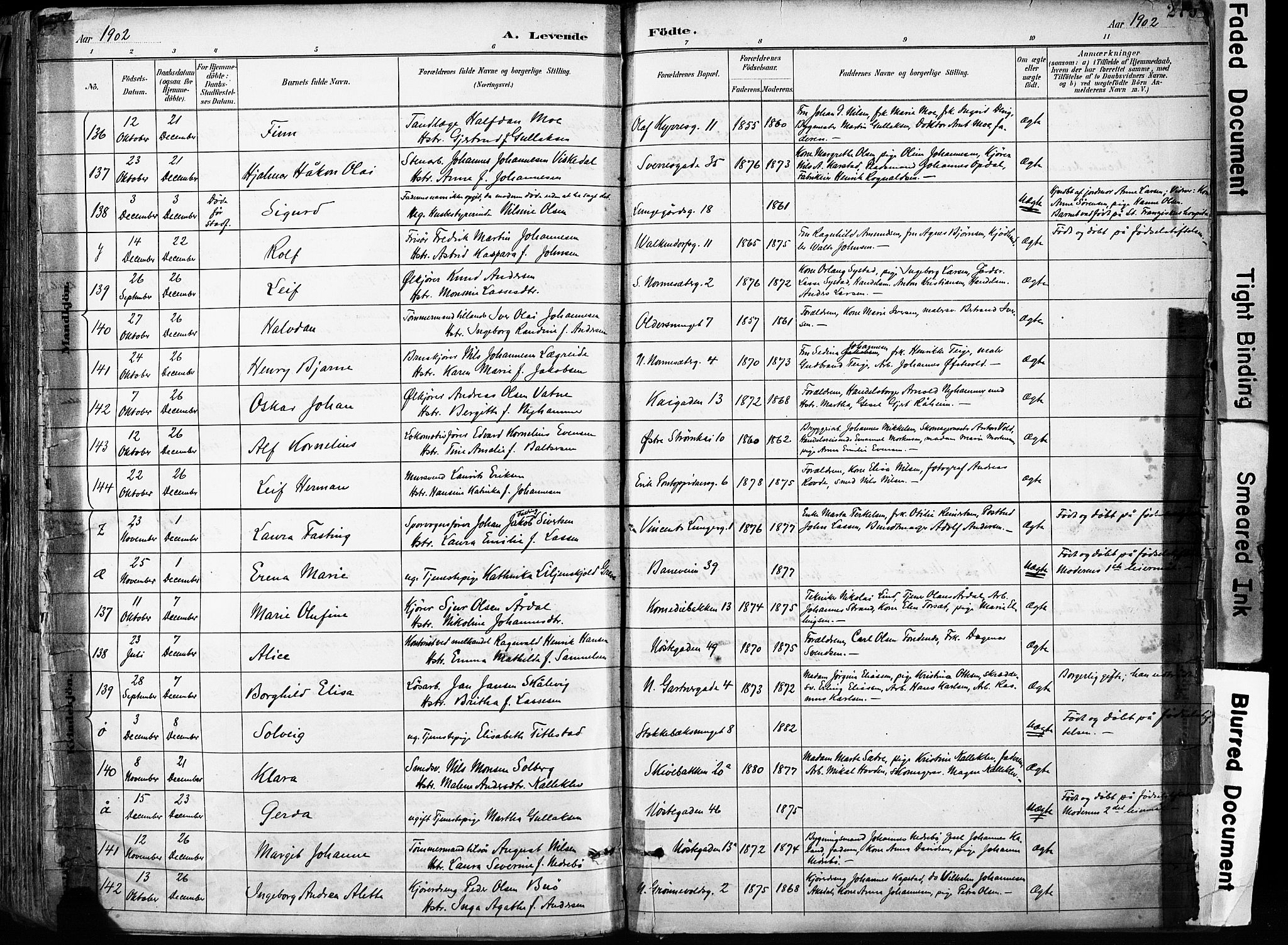 Domkirken sokneprestembete, SAB/A-74801/H/Haa/L0024: Parish register (official) no. B 7, 1888-1903, p. 279