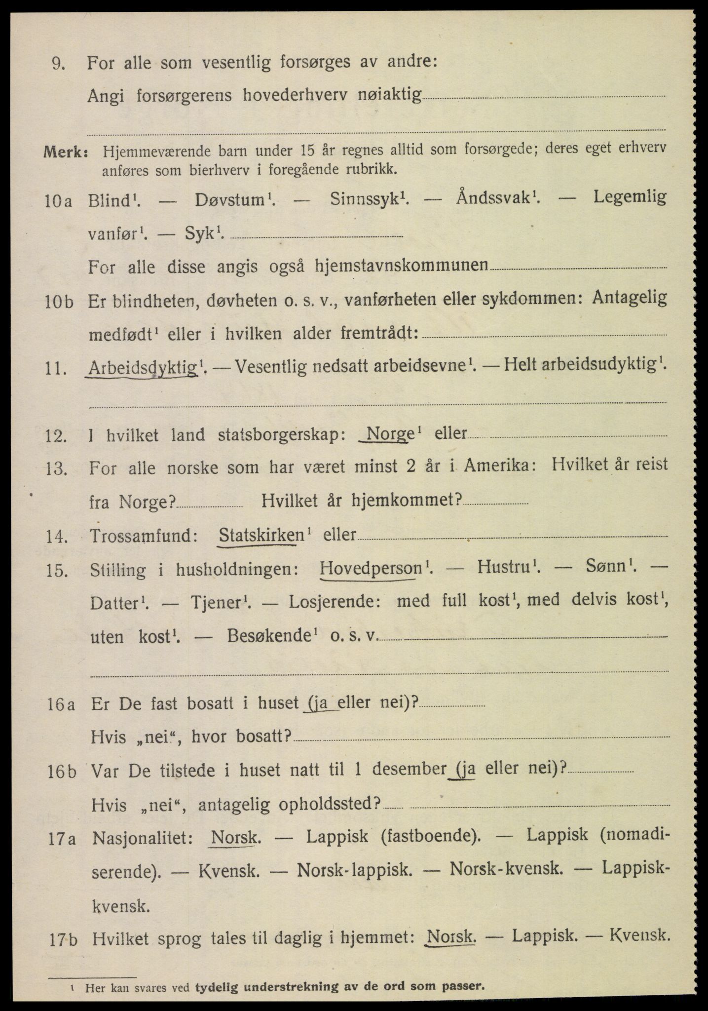 SAT, 1920 census for Sørfold, 1920, p. 1900