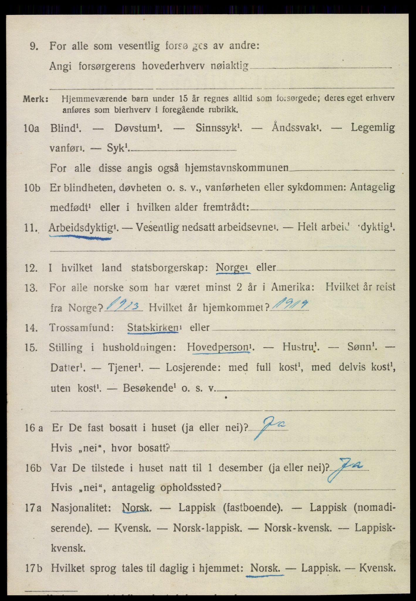 SAT, 1920 census for Åsen, 1920, p. 4015