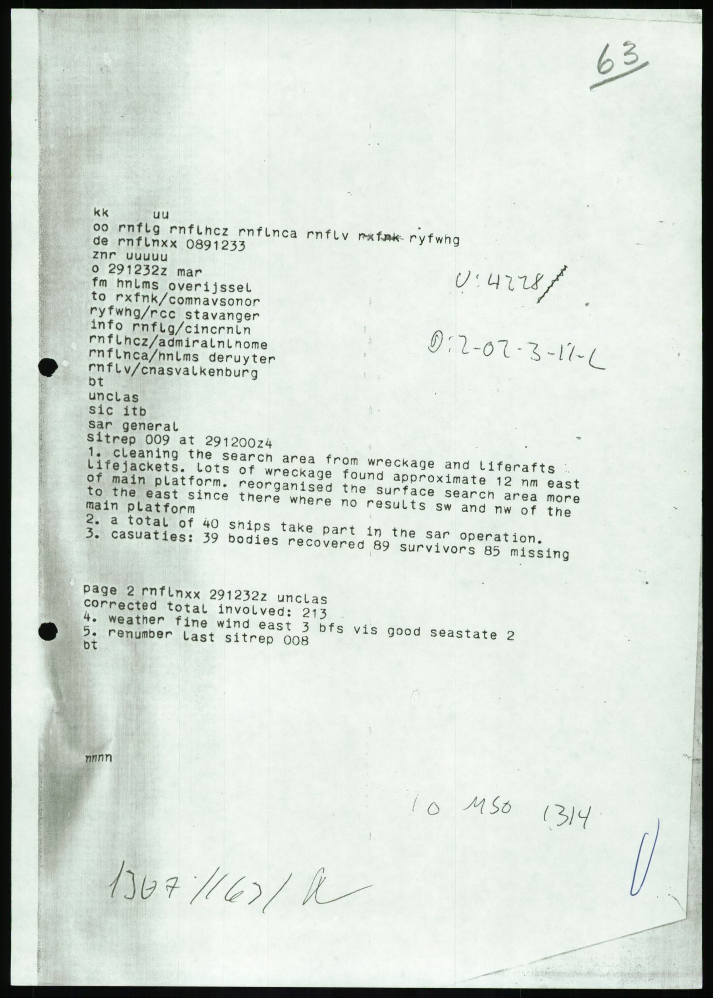 Justisdepartementet, Granskningskommisjonen ved Alexander Kielland-ulykken 27.3.1980, AV/RA-S-1165/D/L0017: P Hjelpefartøy (Doku.liste + P1-P6 av 6)/Q Hovedredningssentralen (Q0-Q27 av 27), 1980-1981, p. 209
