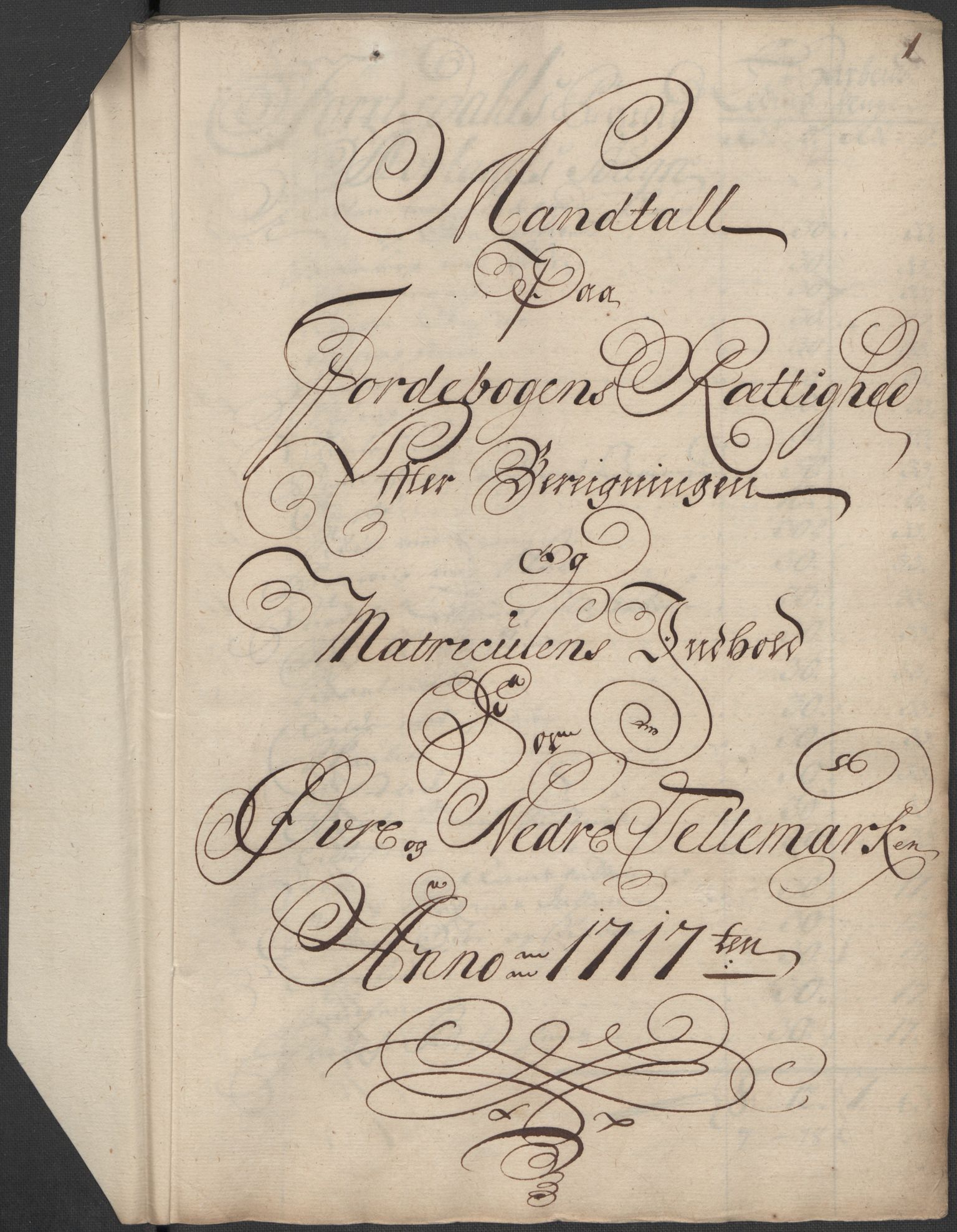 Rentekammeret inntil 1814, Reviderte regnskaper, Fogderegnskap, RA/EA-4092/R36/L2129: Fogderegnskap Øvre og Nedre Telemark og Bamble, 1717, p. 168