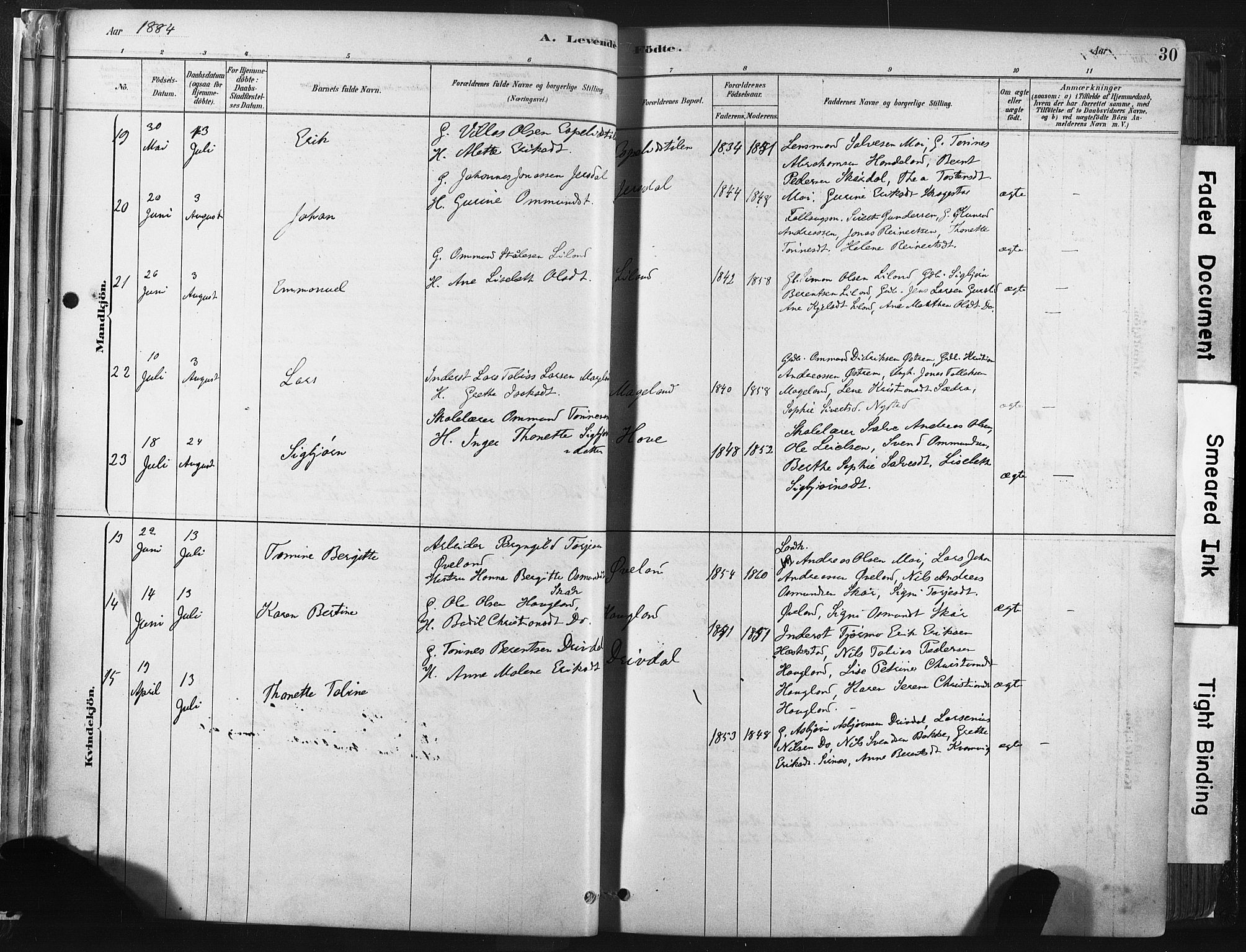 Lund sokneprestkontor, AV/SAST-A-101809/S06/L0011: Parish register (official) no. A 10, 1877-1904, p. 30