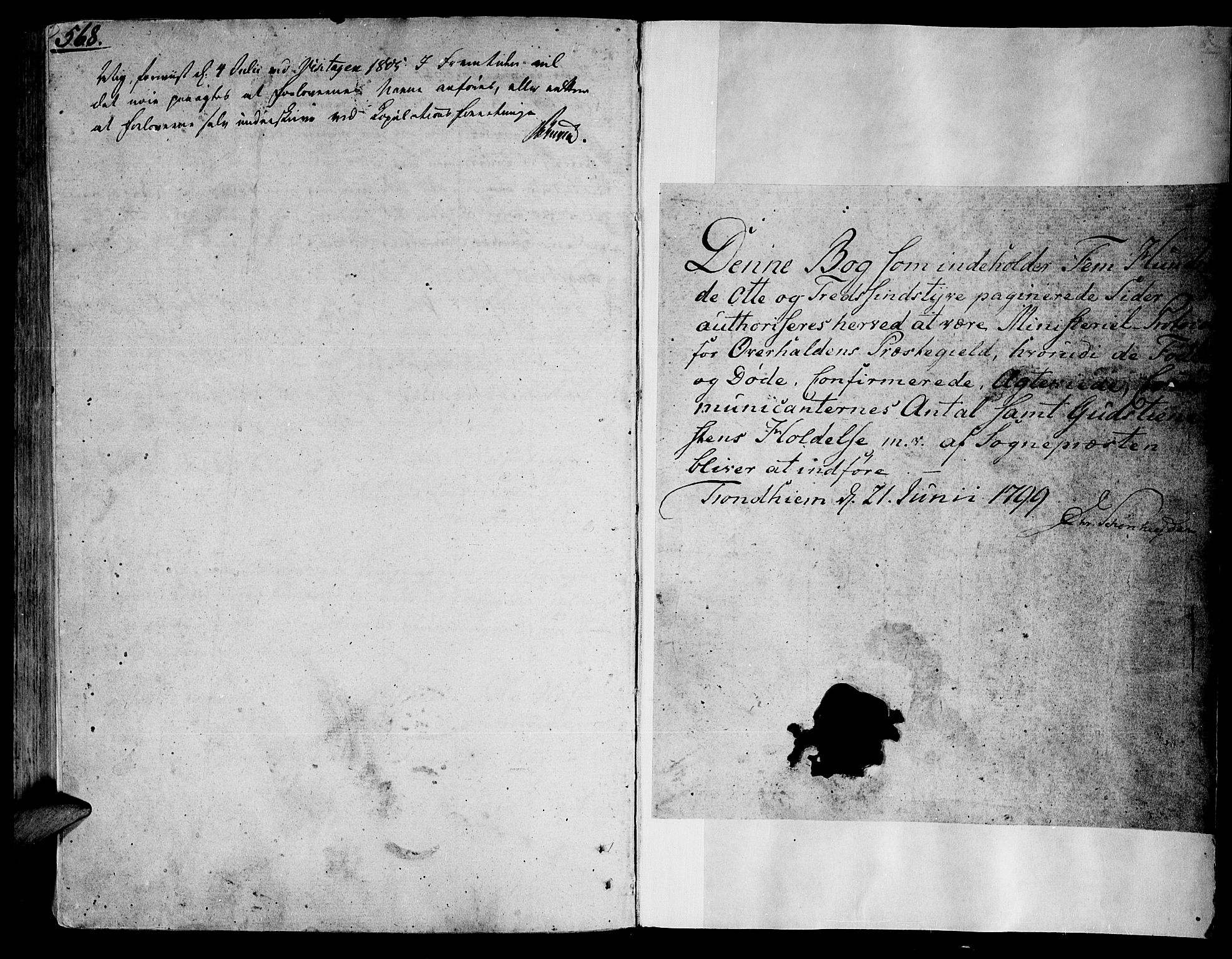 Ministerialprotokoller, klokkerbøker og fødselsregistre - Nord-Trøndelag, SAT/A-1458/764/L0545: Parish register (official) no. 764A05, 1799-1816