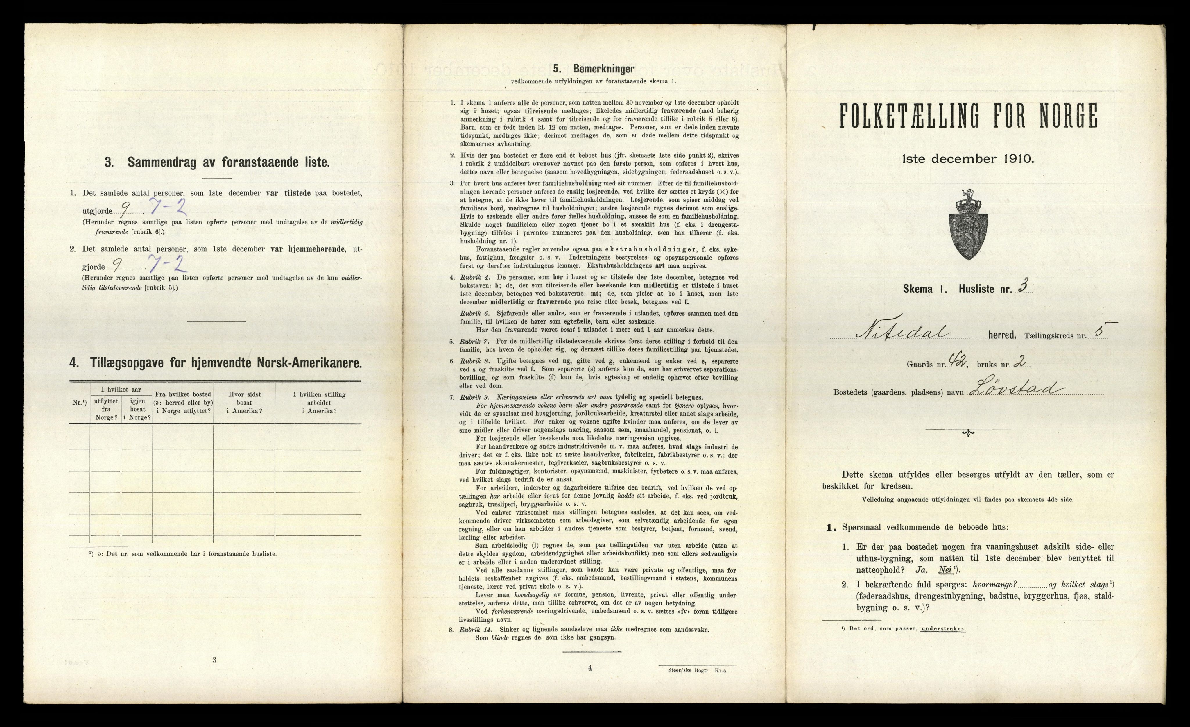 RA, 1910 census for Nittedal, 1910, p. 783