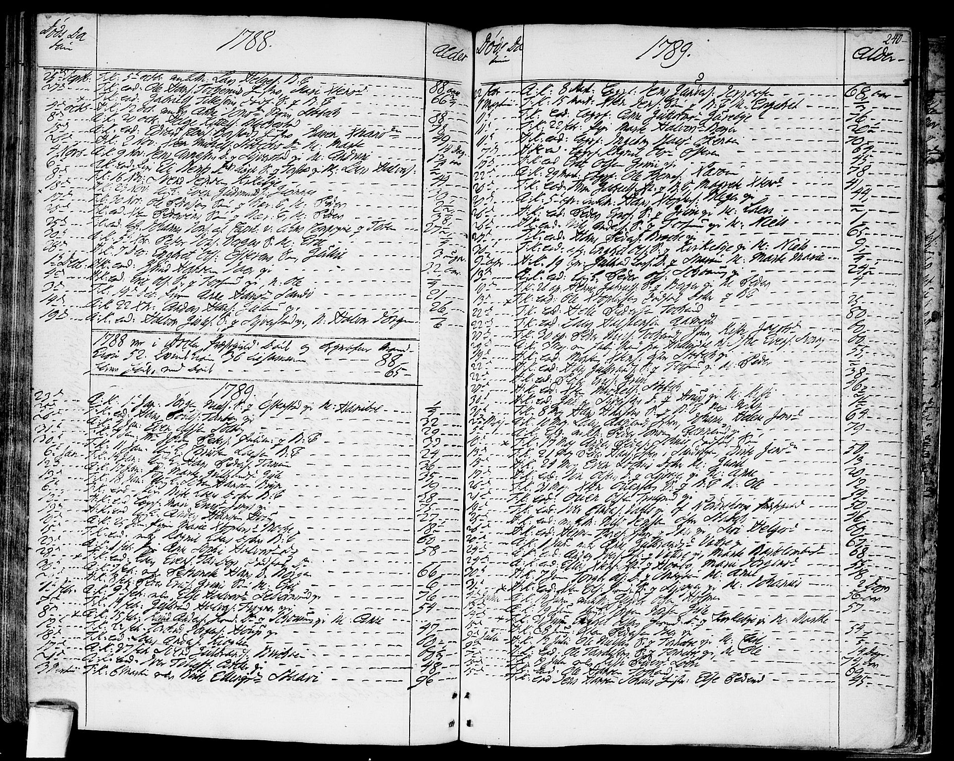 Asker prestekontor Kirkebøker, AV/SAO-A-10256a/F/Fa/L0003: Parish register (official) no. I 3, 1767-1807, p. 240