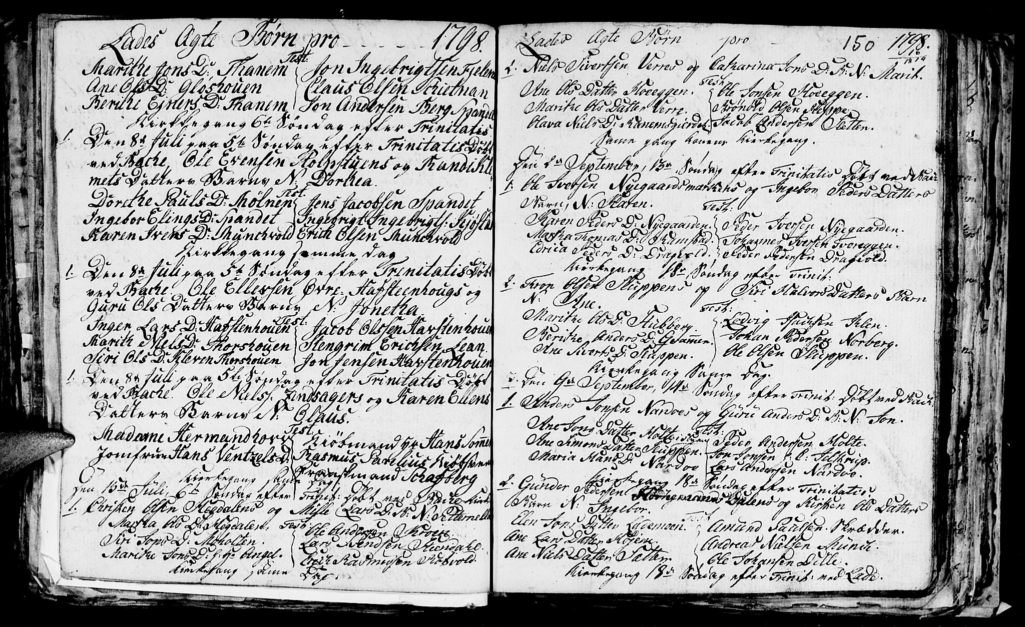 Ministerialprotokoller, klokkerbøker og fødselsregistre - Sør-Trøndelag, SAT/A-1456/606/L0305: Parish register (copy) no. 606C01, 1757-1819, p. 150