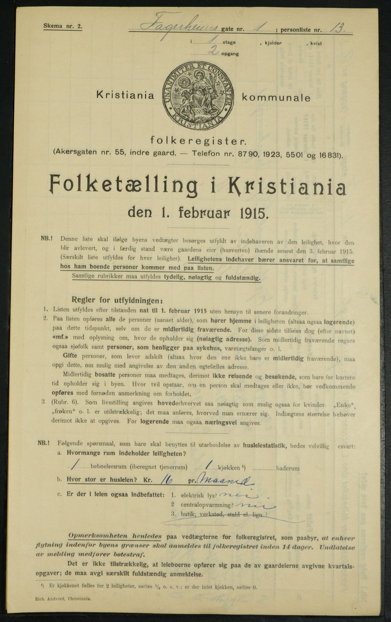 OBA, Municipal Census 1915 for Kristiania, 1915, p. 22647