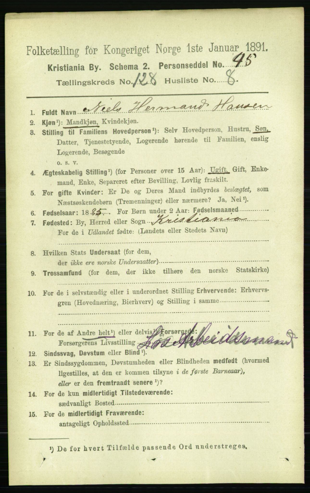RA, 1891 census for 0301 Kristiania, 1891, p. 68823