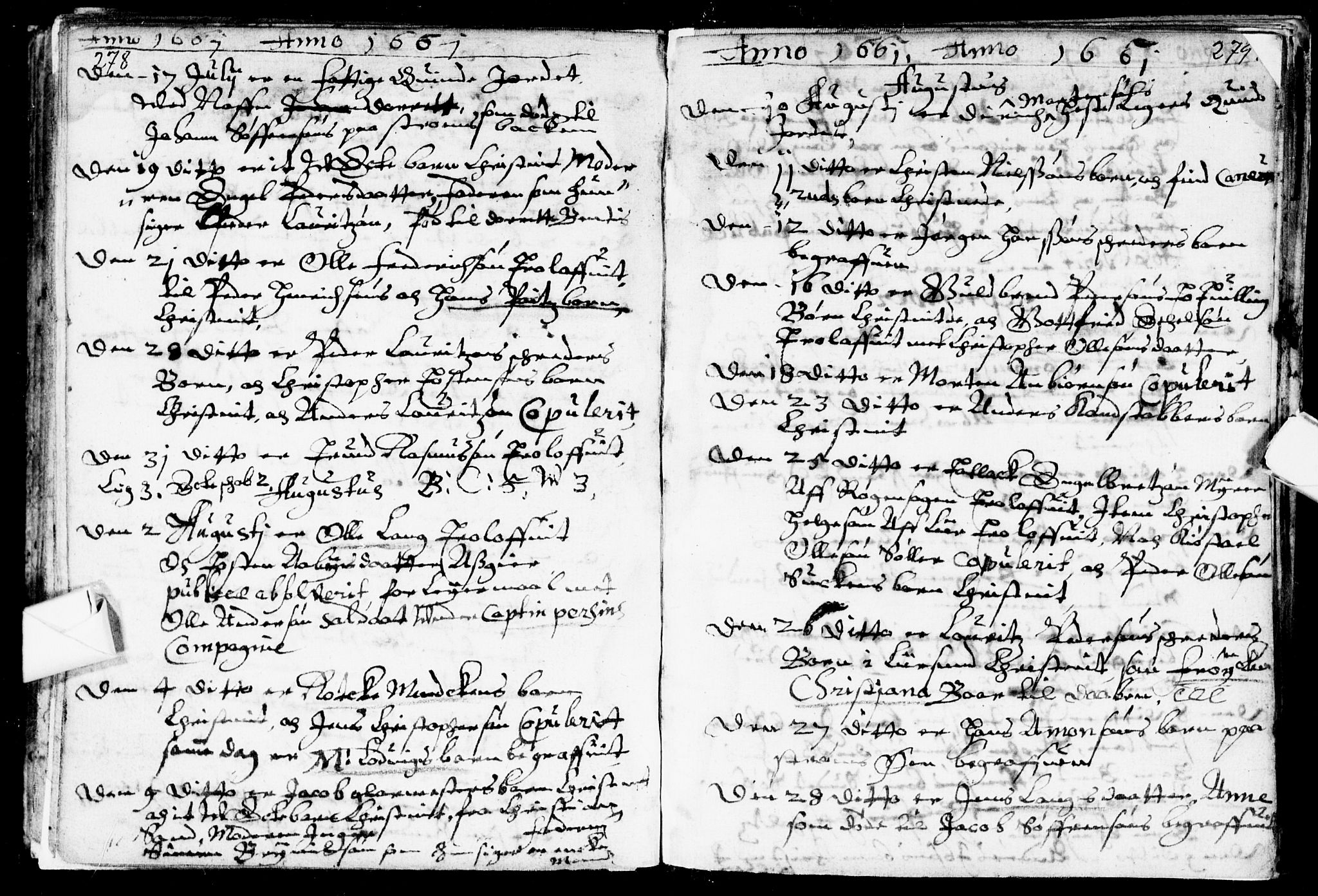 Bragernes kirkebøker, AV/SAKO-A-6/F/Fa/L0001: Parish register (official) no. I 1, 1634-1662, p. 278-279