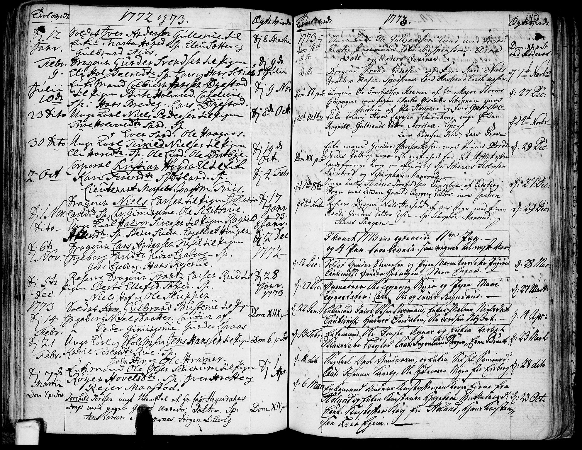 Trøgstad prestekontor Kirkebøker, AV/SAO-A-10925/F/Fa/L0004: Parish register (official) no. I 4, 1750-1784, p. 145