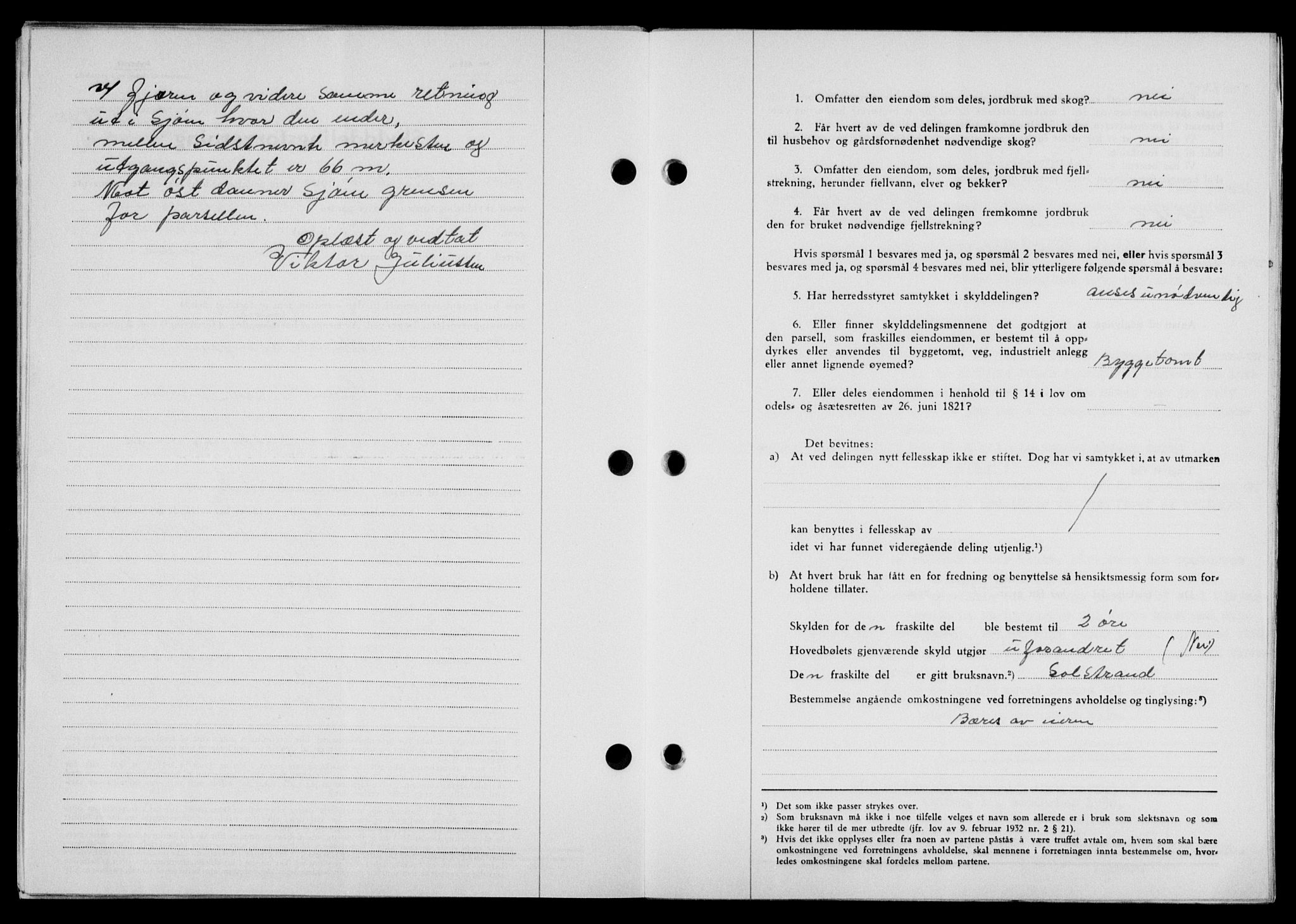 Lofoten sorenskriveri, SAT/A-0017/1/2/2C/L0024a: Mortgage book no. 24a, 1950-1950, Diary no: : 2576/1950