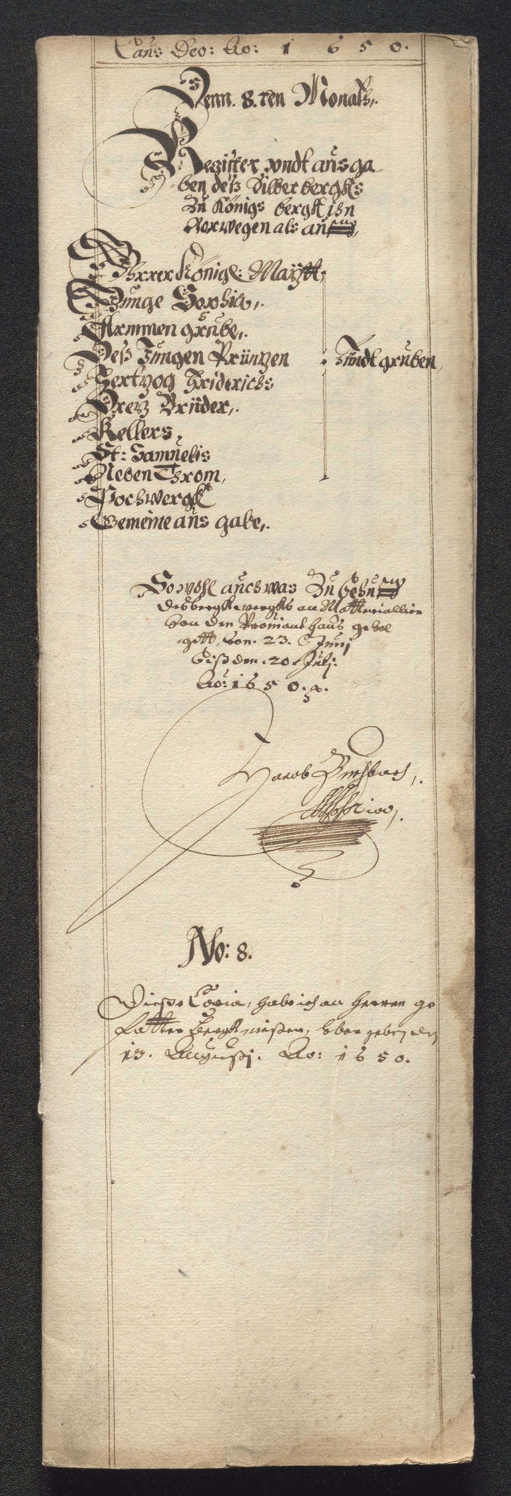 Kongsberg Sølvverk 1623-1816, SAKO/EA-3135/001/D/Dc/Dcd/L0024: Utgiftsregnskap for gruver m.m. , 1650, p. 170