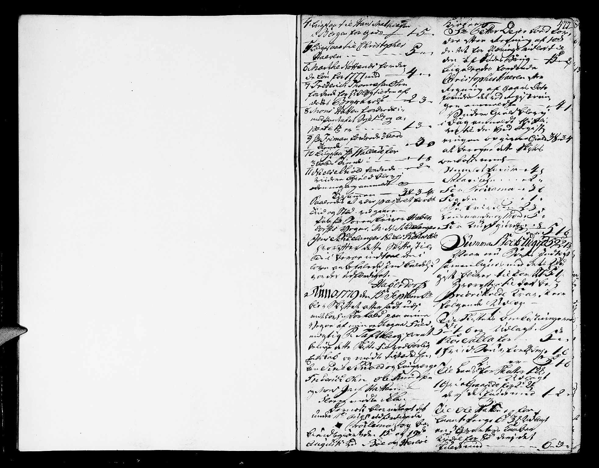 Nordhordland sorenskrivar, SAB/A-2901/1/H/Ha/L0006b: Skifteprotokollar Nordhordland , 1779-1783, p. 477b-478a