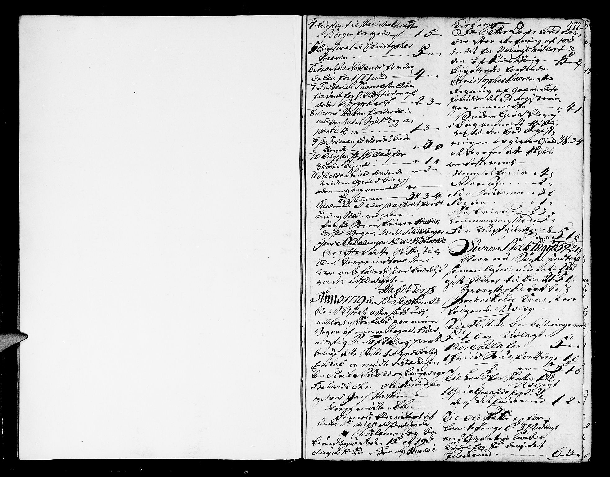 Nordhordland sorenskrivar, AV/SAB-A-2901/1/H/Ha/L0006b: Skifteprotokollar Nordhordland , 1779-1783, p. 477b-478a