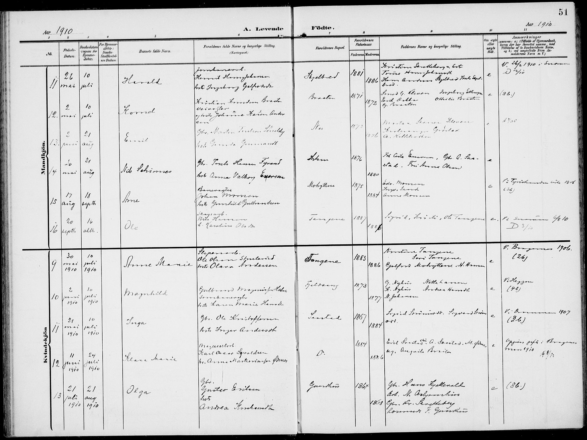 Modum kirkebøker, SAKO/A-234/F/Fa/L0019: Parish register (official) no. 19, 1890-1914, p. 51