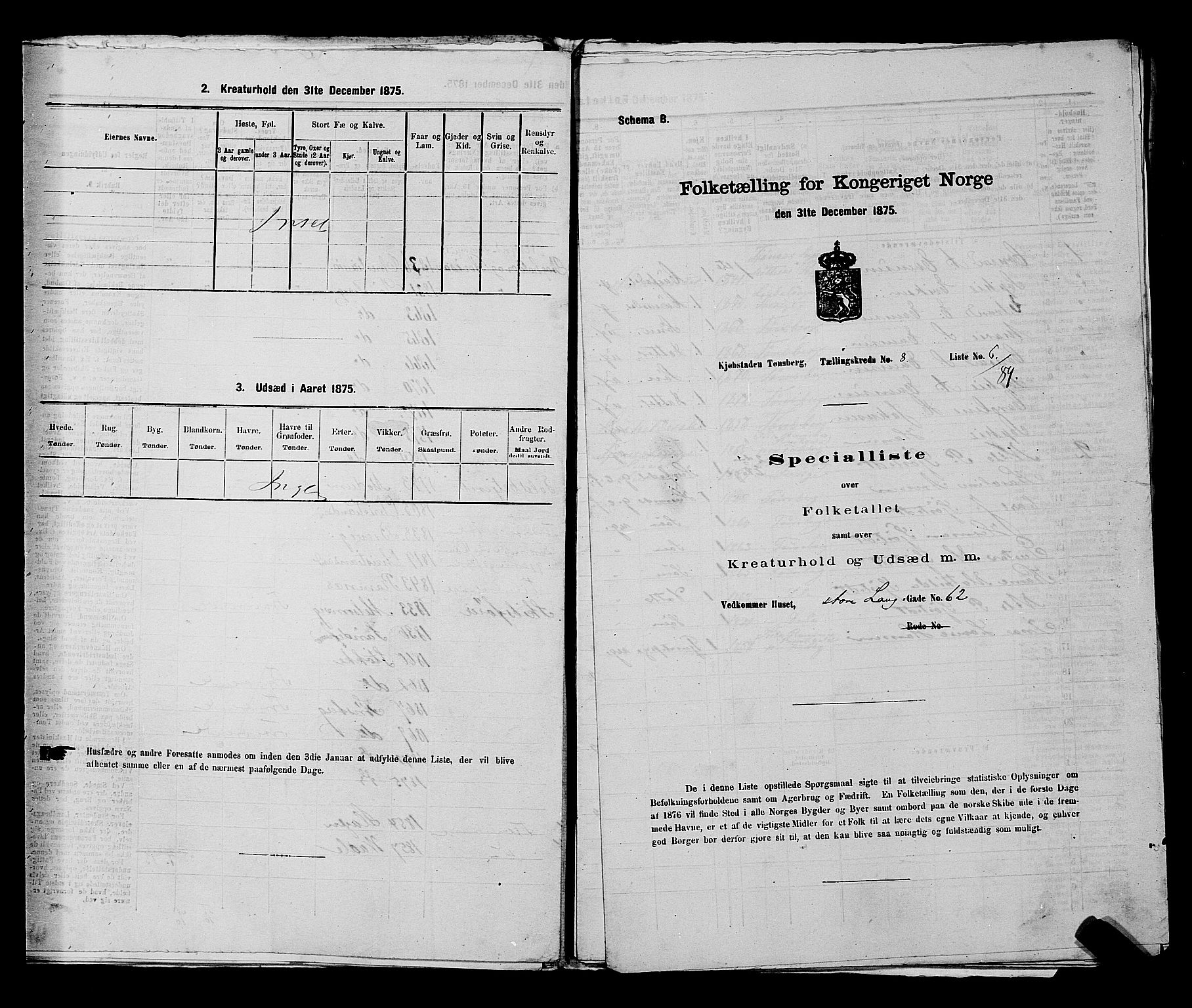 SAKO, 1875 census for 0705P Tønsberg, 1875, p. 234