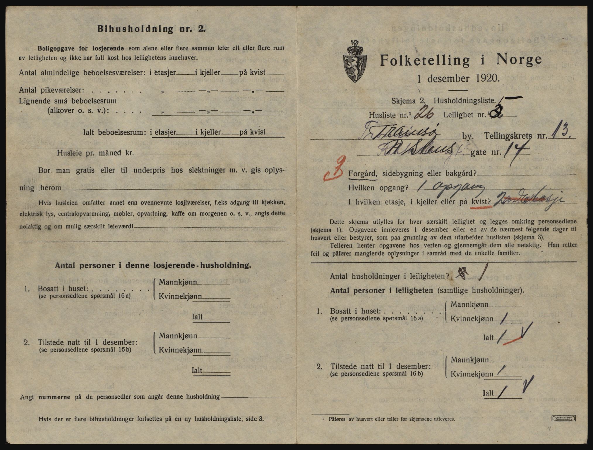 SATØ, 1920 census for Tromsø, 1920, p. 6341