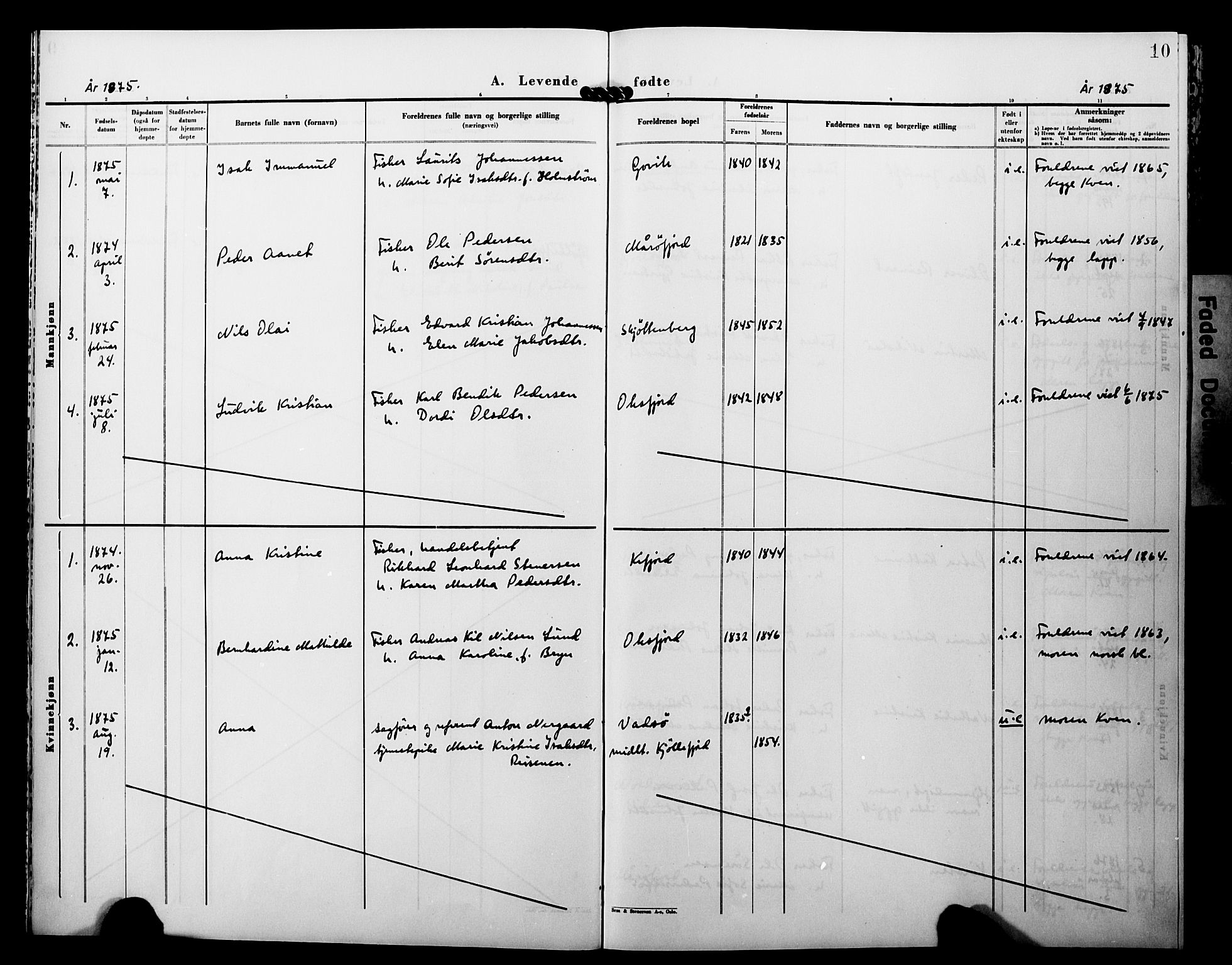 Lebesby sokneprestkontor, SATØ/S-1353/H/Ha/L0005kirke: Parish register (official) no. 5, 1870-1902, p. 10