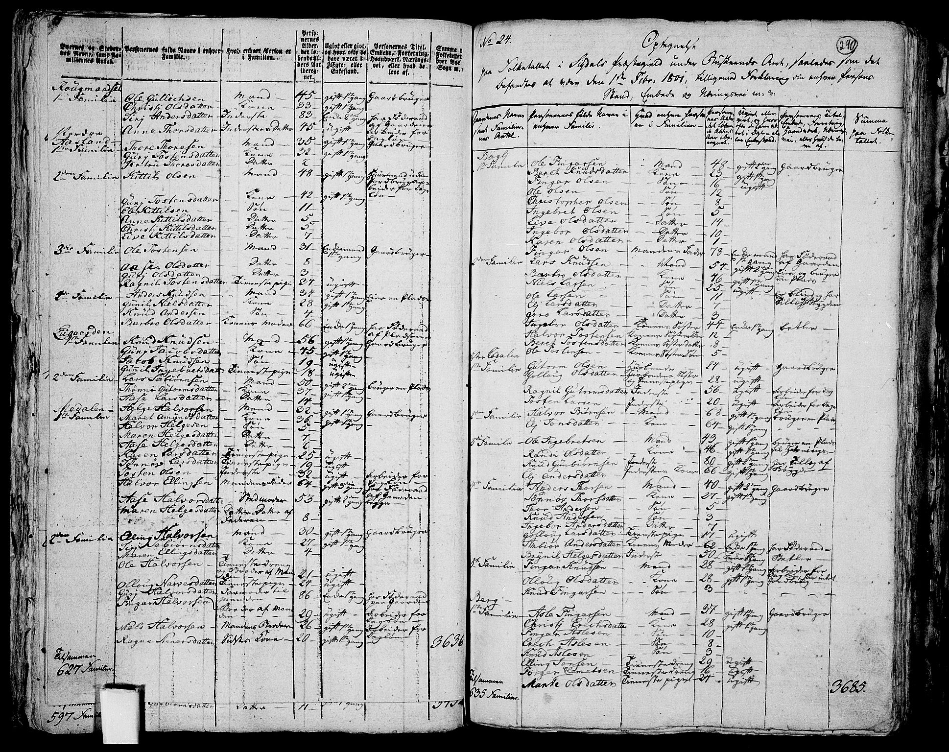 RA, 1801 census for 0621P Sigdal, 1801, p. 289b-290a