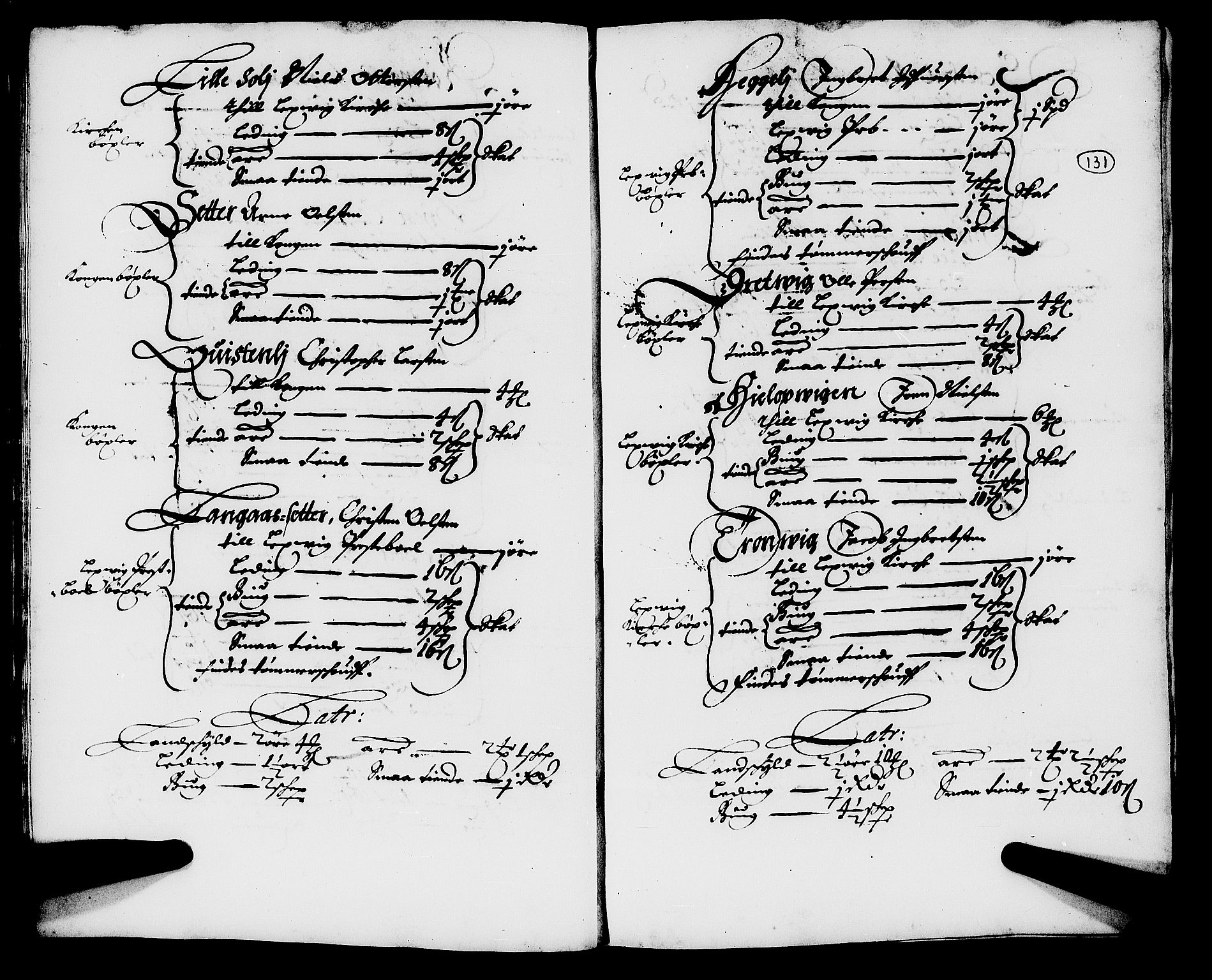 Rentekammeret inntil 1814, Realistisk ordnet avdeling, AV/RA-EA-4070/N/Nb/Nba/L0054: Stjørdal len, 1669, p. 130b-131a