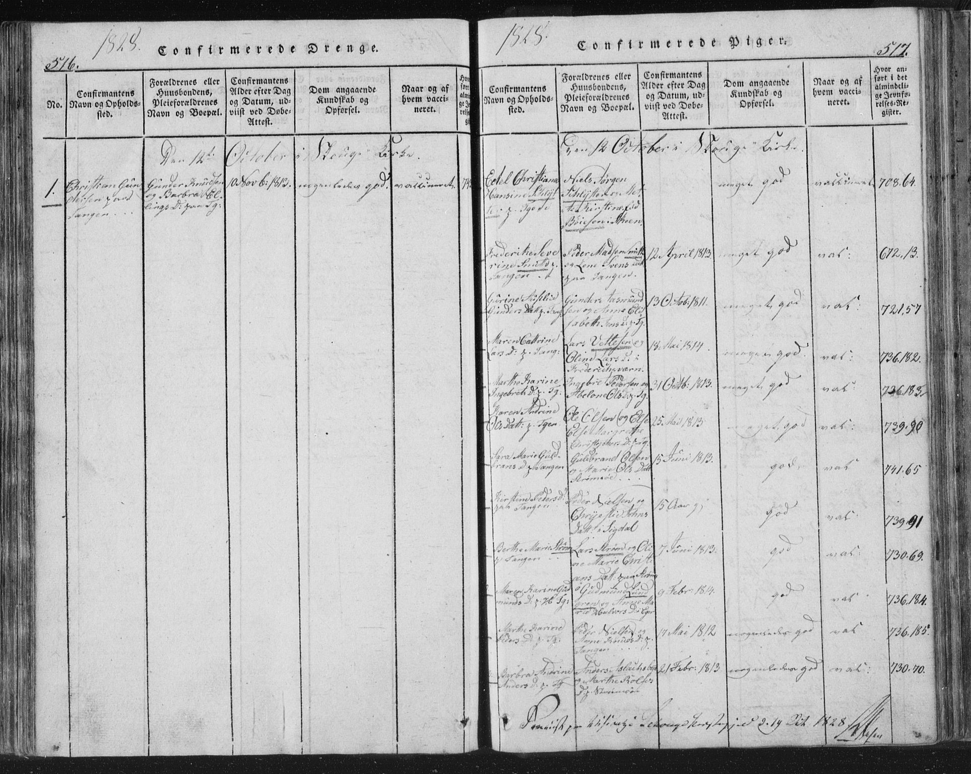 Strømsø kirkebøker, SAKO/A-246/F/Fb/L0004: Parish register (official) no. II 4, 1814-1843, p. 516-517