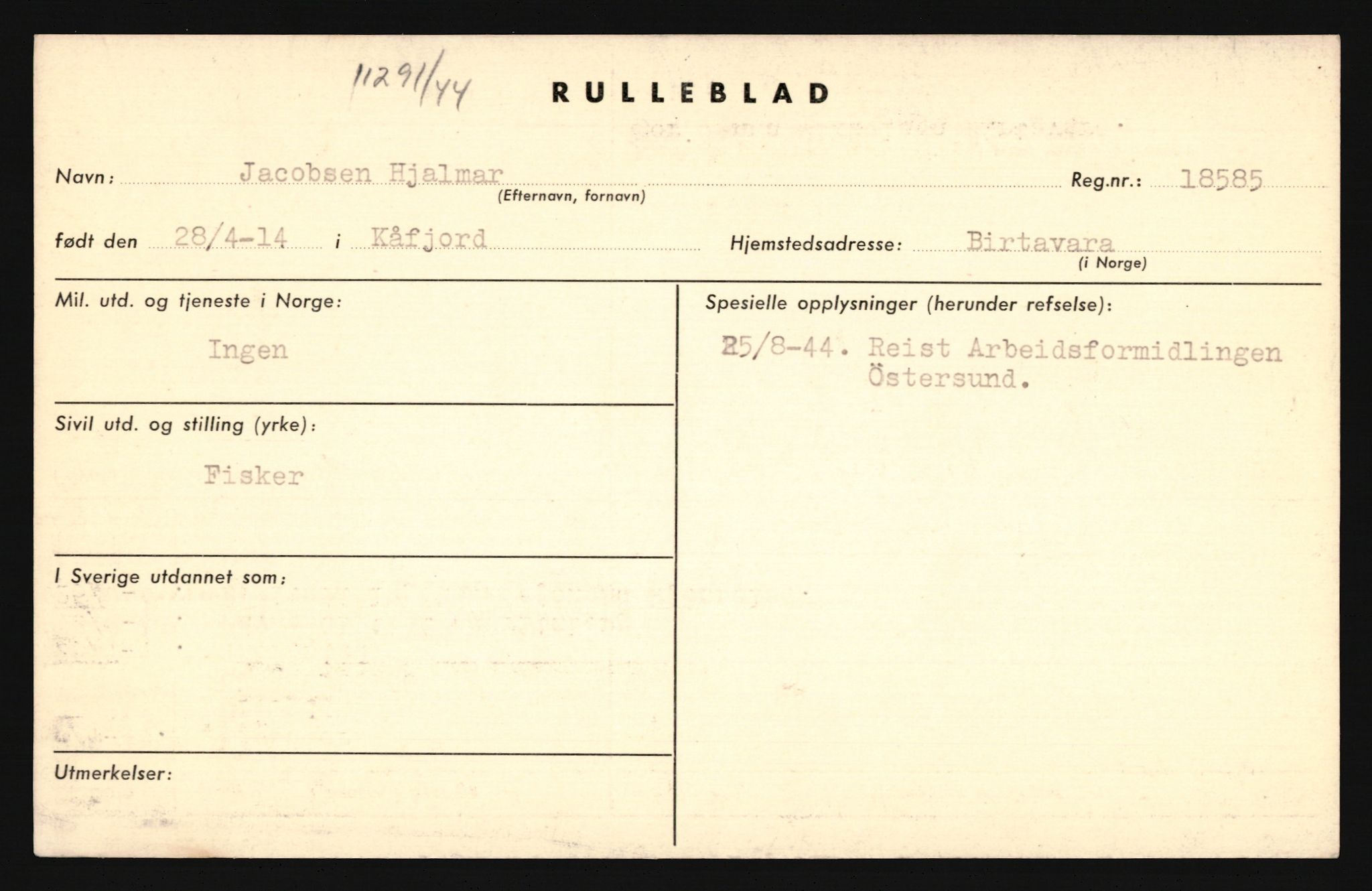 Forsvaret, Troms infanteriregiment nr. 16, AV/RA-RAFA-3146/P/Pa/L0019: Rulleblad for regimentets menige mannskaper, årsklasse 1935, 1935, p. 513