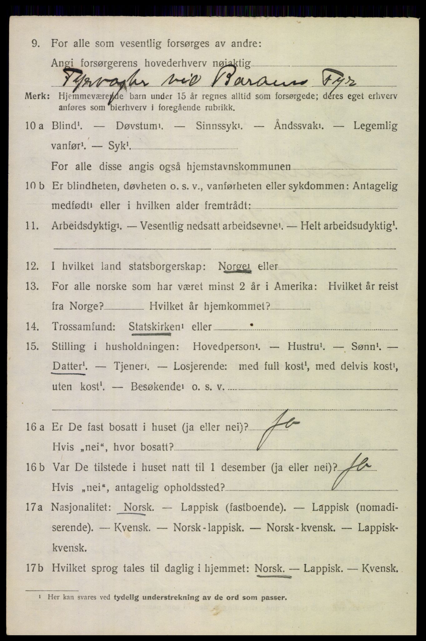 SAT, 1920 census for Lødingen, 1920, p. 6442