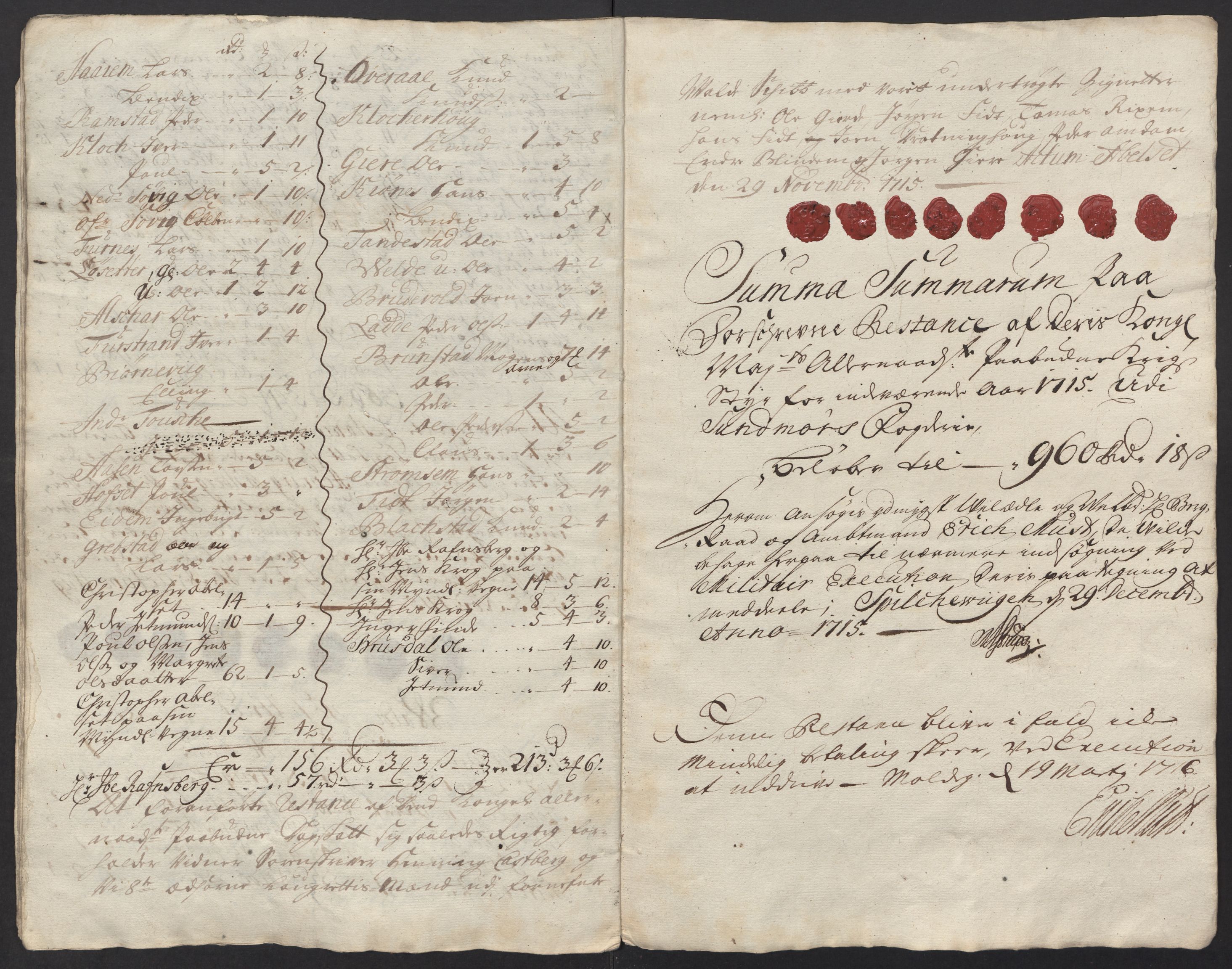 Rentekammeret inntil 1814, Reviderte regnskaper, Fogderegnskap, RA/EA-4092/R54/L3567: Fogderegnskap Sunnmøre, 1715, p. 312