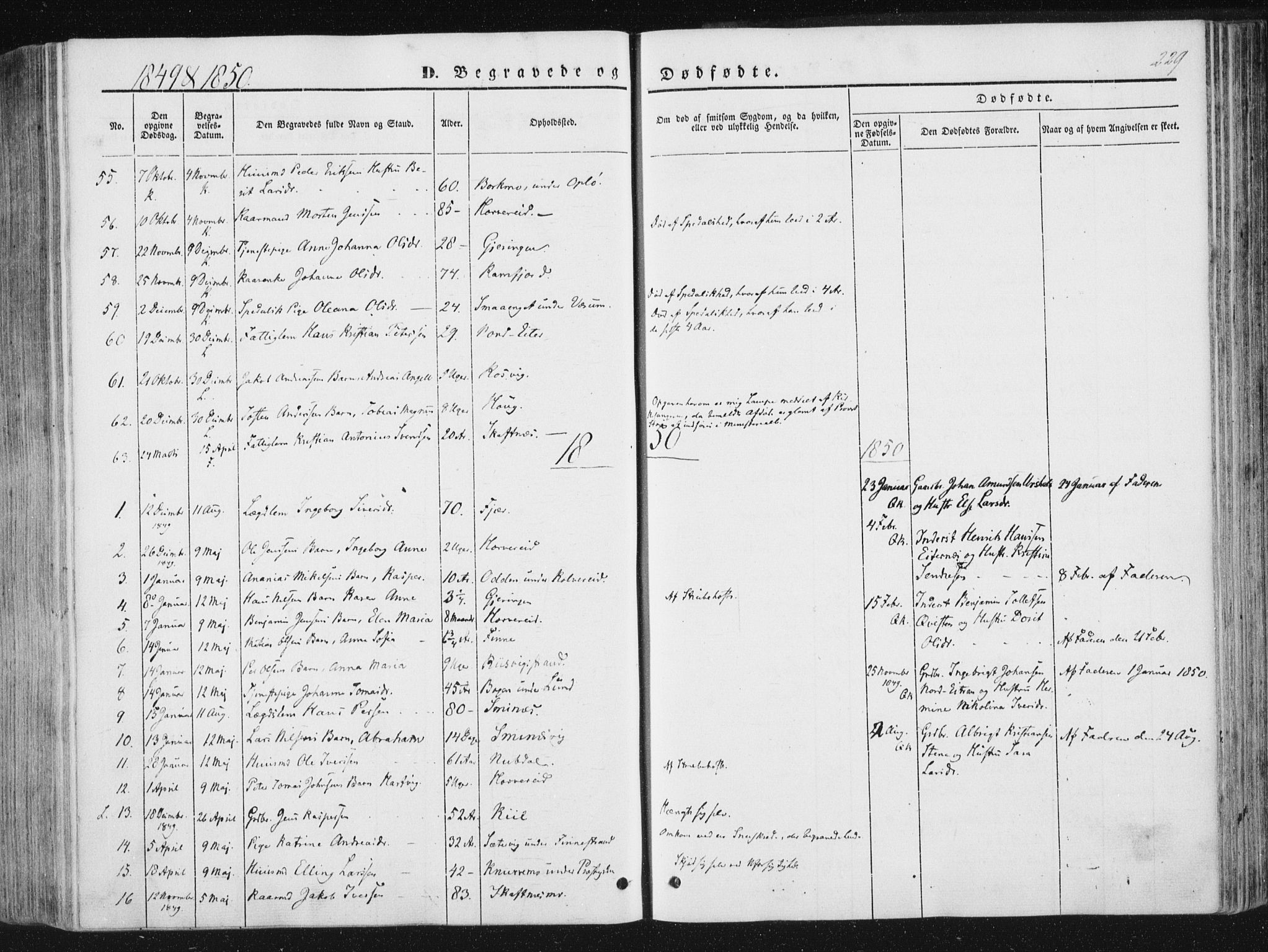Ministerialprotokoller, klokkerbøker og fødselsregistre - Nord-Trøndelag, SAT/A-1458/780/L0640: Parish register (official) no. 780A05, 1845-1856, p. 229