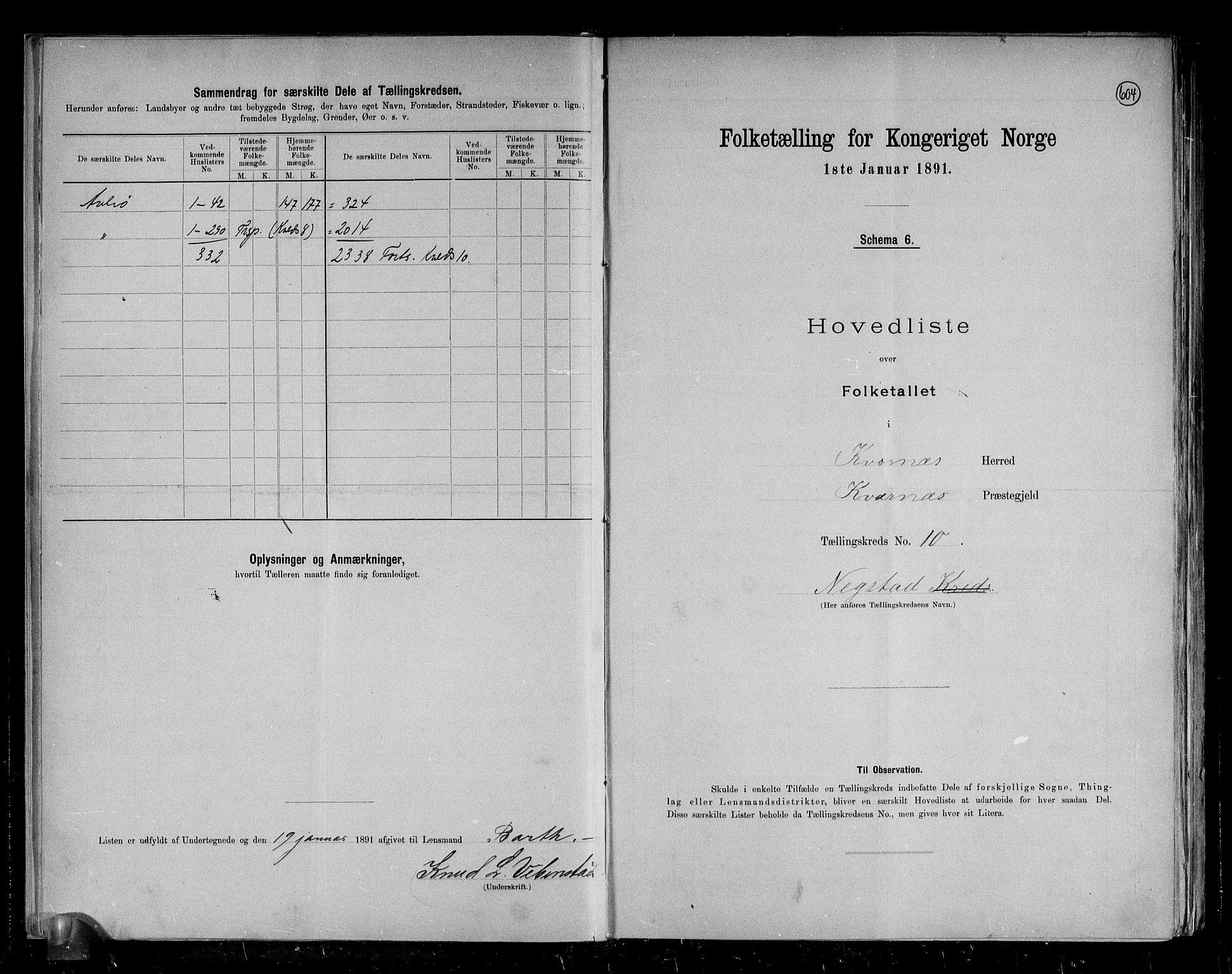 RA, 1891 census for 1553 Kvernes, 1891, p. 22