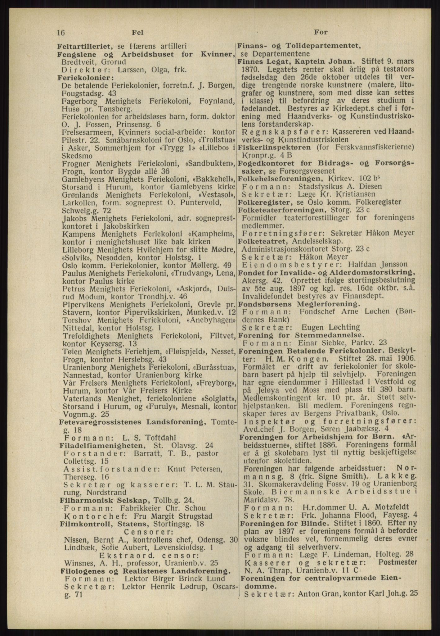 Kristiania/Oslo adressebok, PUBL/-, 1939, p. 16