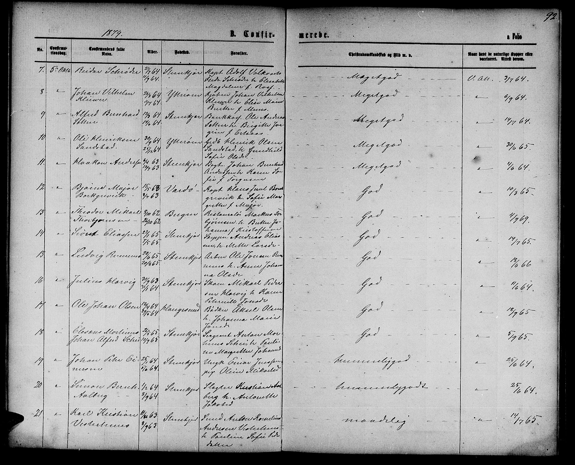 Ministerialprotokoller, klokkerbøker og fødselsregistre - Nord-Trøndelag, SAT/A-1458/739/L0373: Parish register (copy) no. 739C01, 1865-1882, p. 92