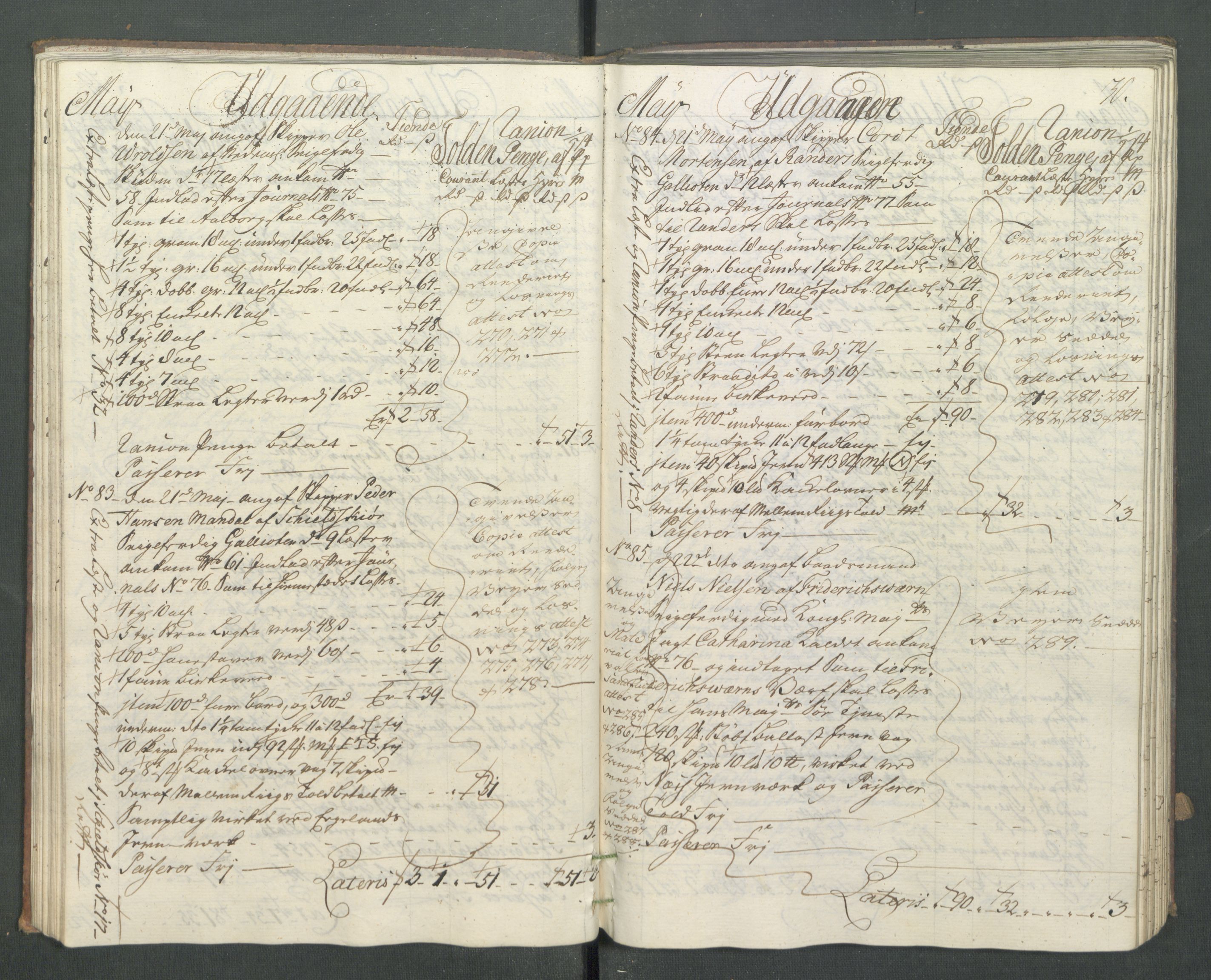 Generaltollkammeret, tollregnskaper, AV/RA-EA-5490/R14/L0025/0001: Tollregnskaper Øster-Risør / Utgående hovedtollbok, 1756, p. 29b-30a