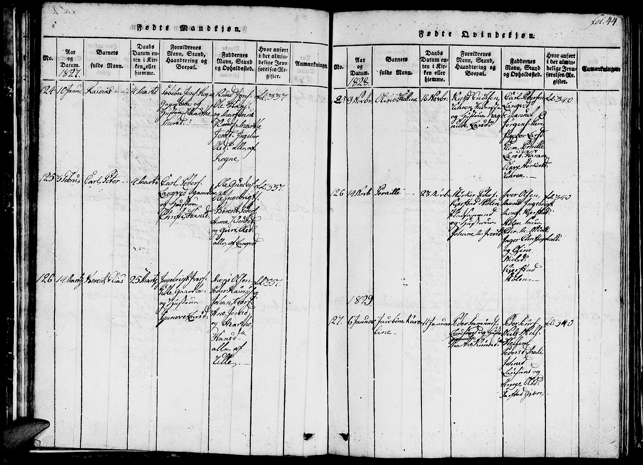 Ministerialprotokoller, klokkerbøker og fødselsregistre - Møre og Romsdal, SAT/A-1454/536/L0506: Parish register (copy) no. 536C01, 1818-1859, p. 44