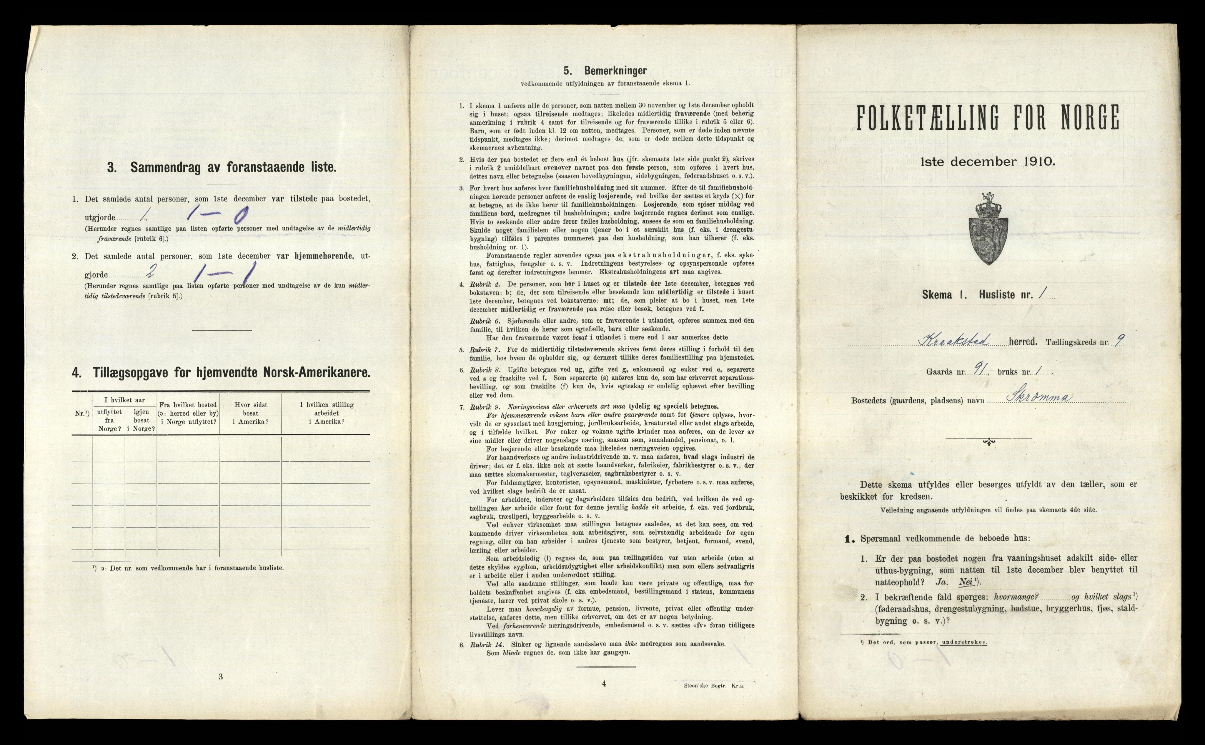 RA, 1910 census for Kråkstad, 1910, p. 1085