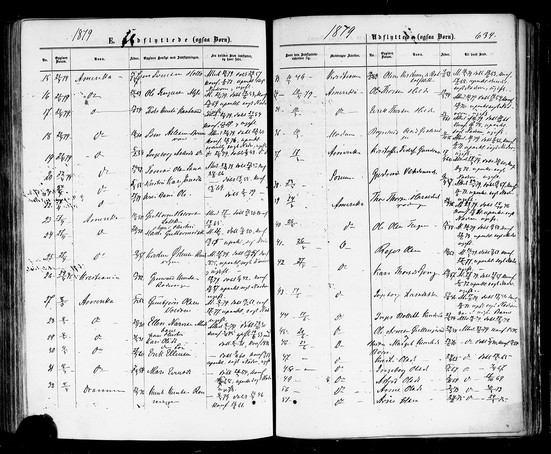 Nes kirkebøker, SAKO/A-236/F/Fa/L0010: Parish register (official) no. 10, 1864-1880, p. 634