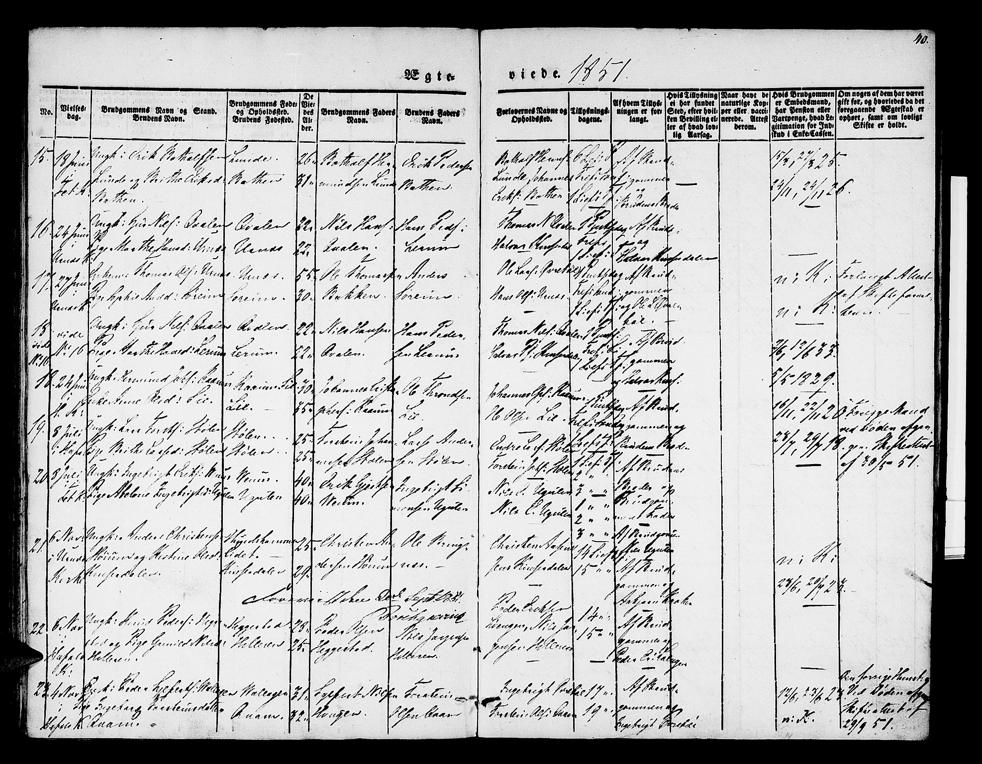 Hafslo sokneprestembete, AV/SAB-A-80301/H/Haa/Haaa/L0007: Parish register (official) no. A 7, 1834-1854, p. 40