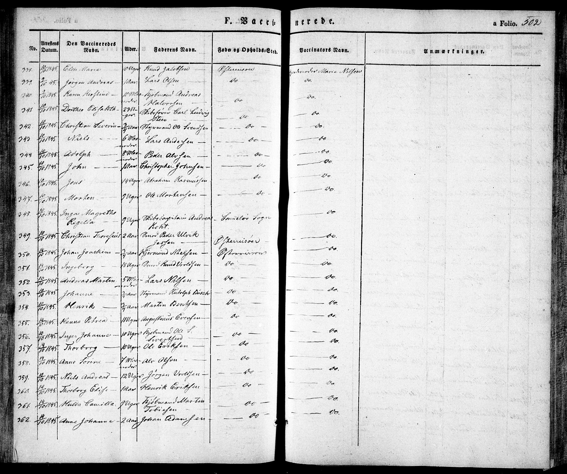 Risør sokneprestkontor, AV/SAK-1111-0035/F/Fa/L0003: Parish register (official) no. A 3, 1838-1864, p. 502