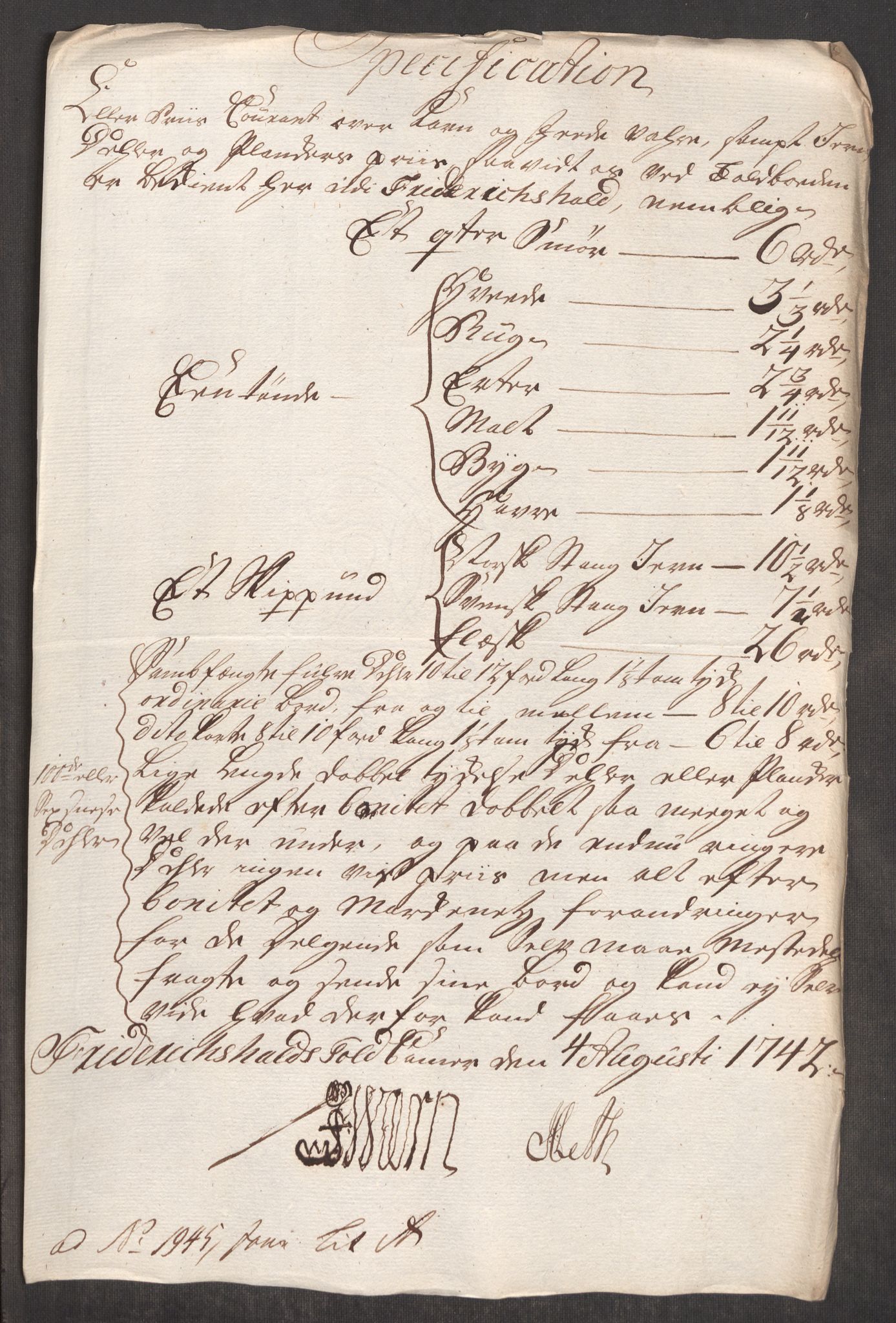 Rentekammeret inntil 1814, Realistisk ordnet avdeling, AV/RA-EA-4070/Oe/L0002: [Ø1]: Priskuranter, 1740-1744, p. 400