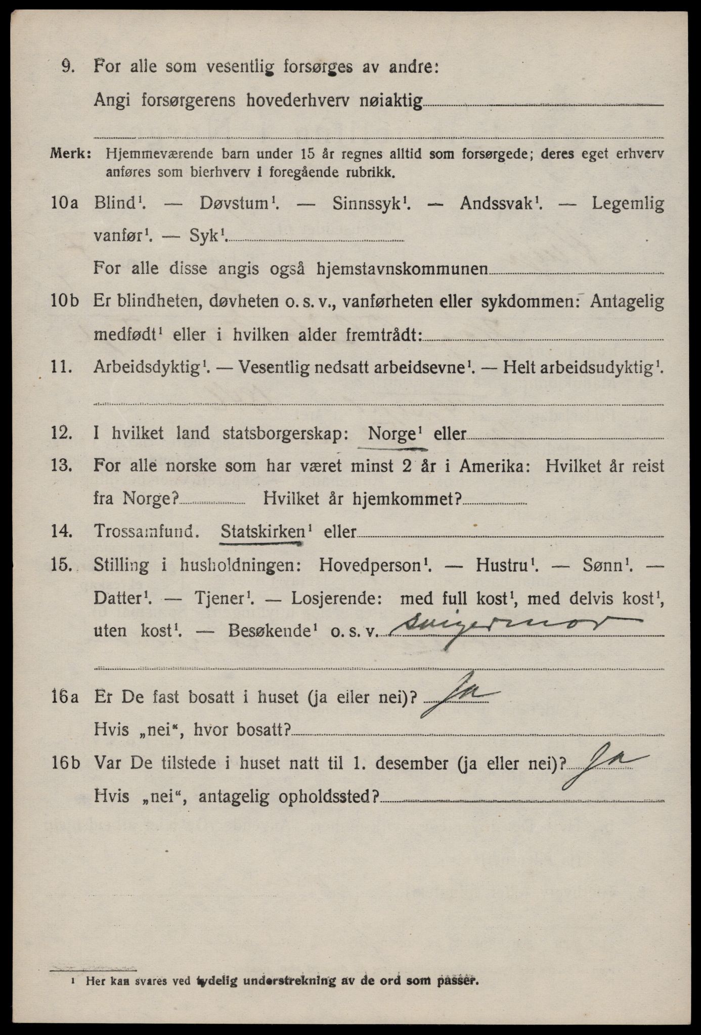 SAKO, 1920 census for Vinje, 1920, p. 2194